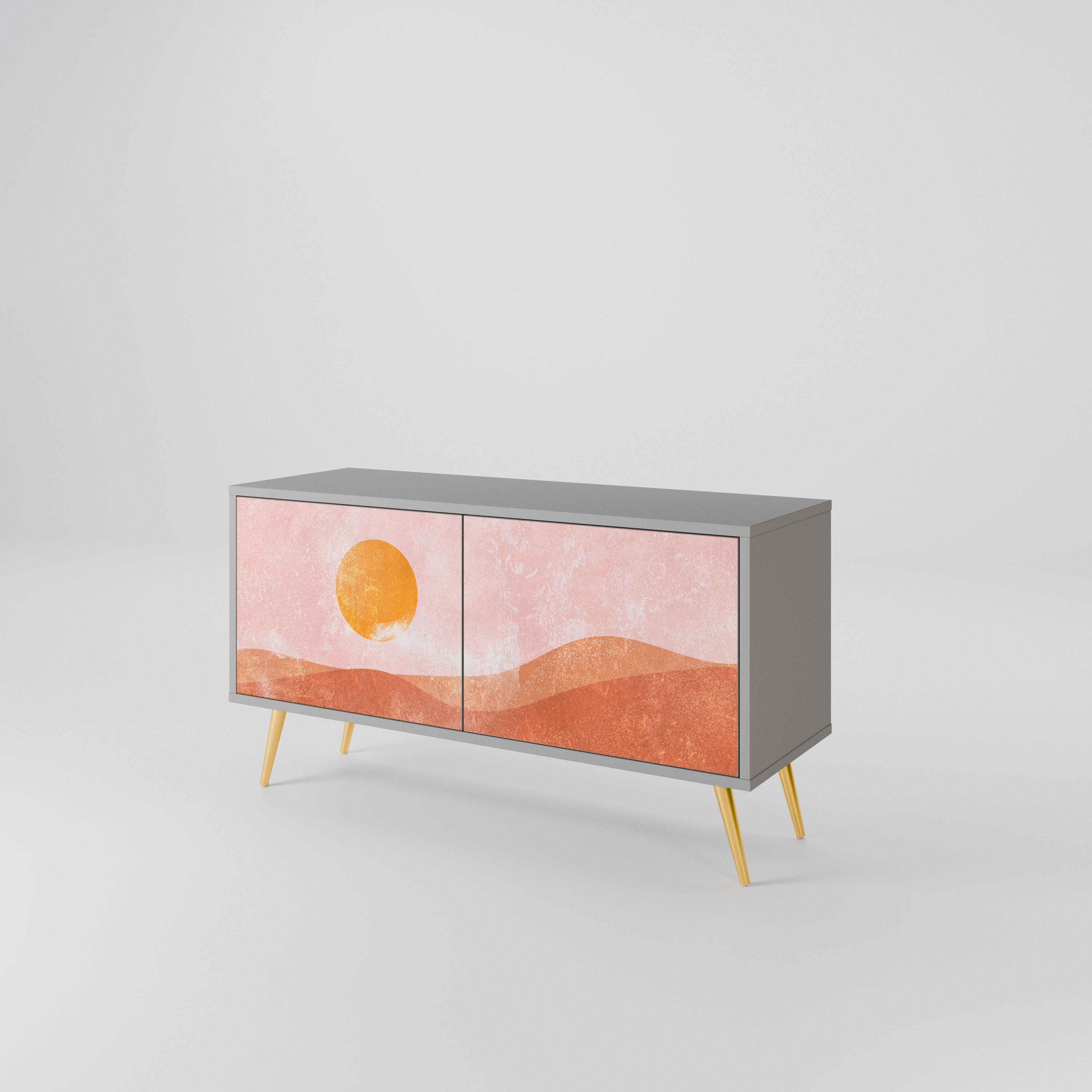 LUMINOUS SUNLIGHT Kompakt TV-bänk med 2 dörrar