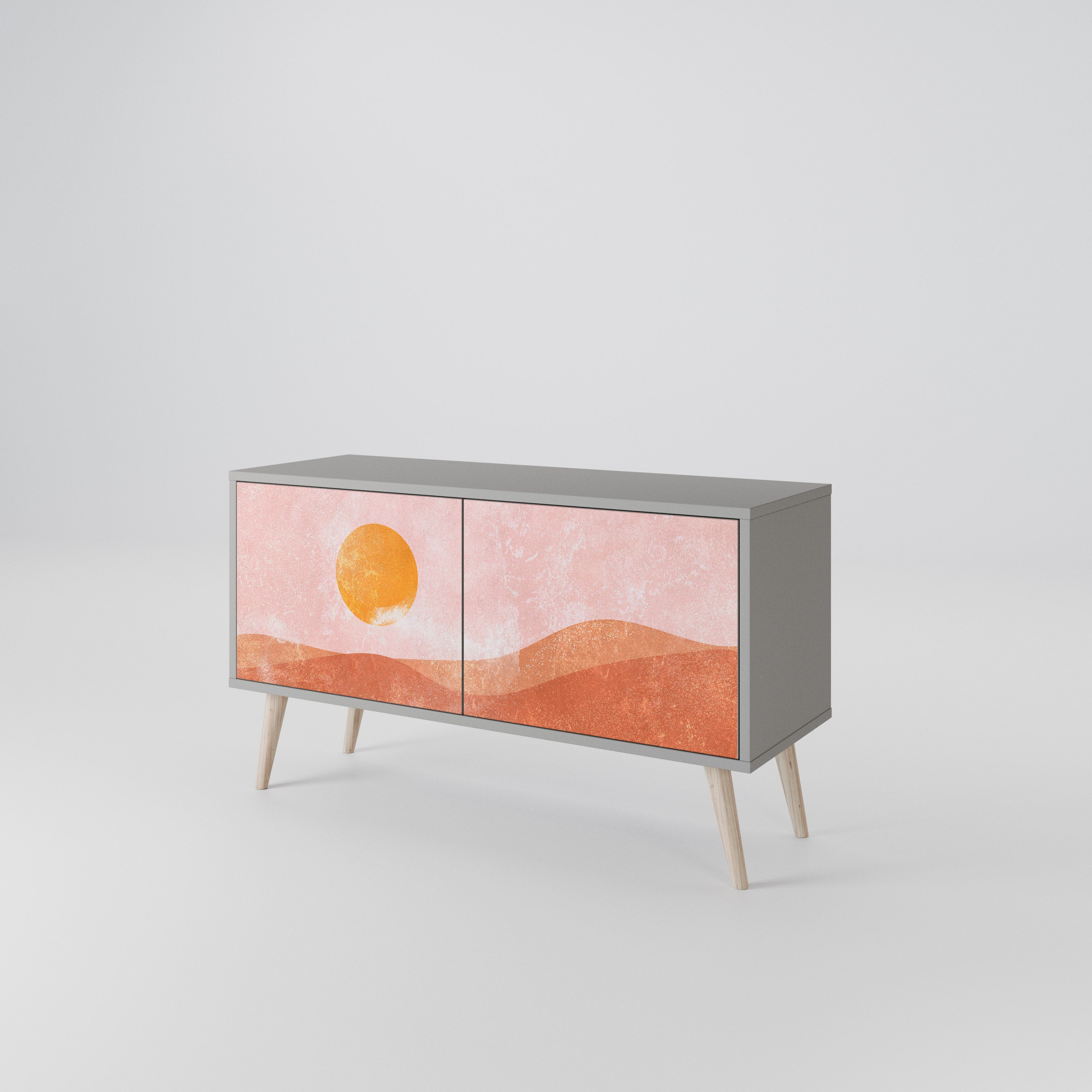 LUMINOUS SUNLIGHT Kompakt TV-bänk med 2 dörrar