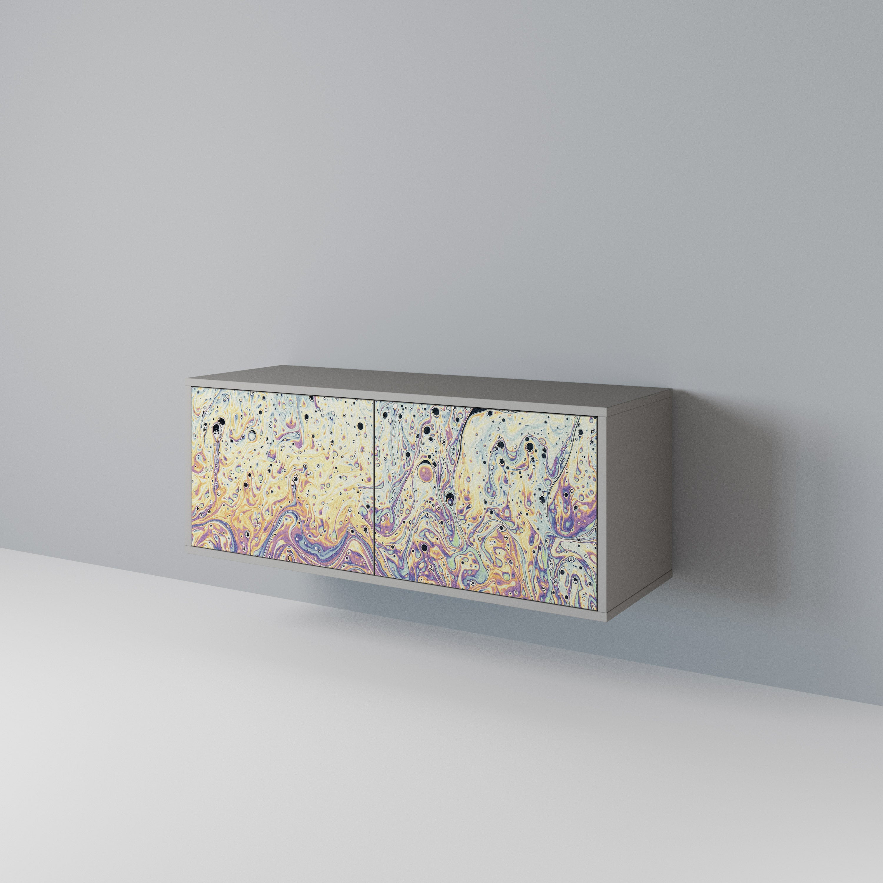MOSAIC OF COLORS Kompakt TV-bänk med 2 dörrar