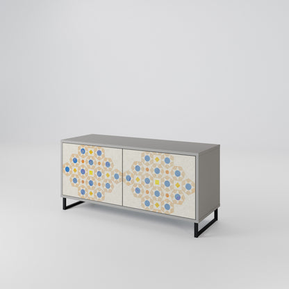 PATTERNED PRISM Kompakt TV-bänk med 2 dörrar