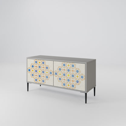 PATTERNED PRISM Kompakt TV-bänk med 2 dörrar