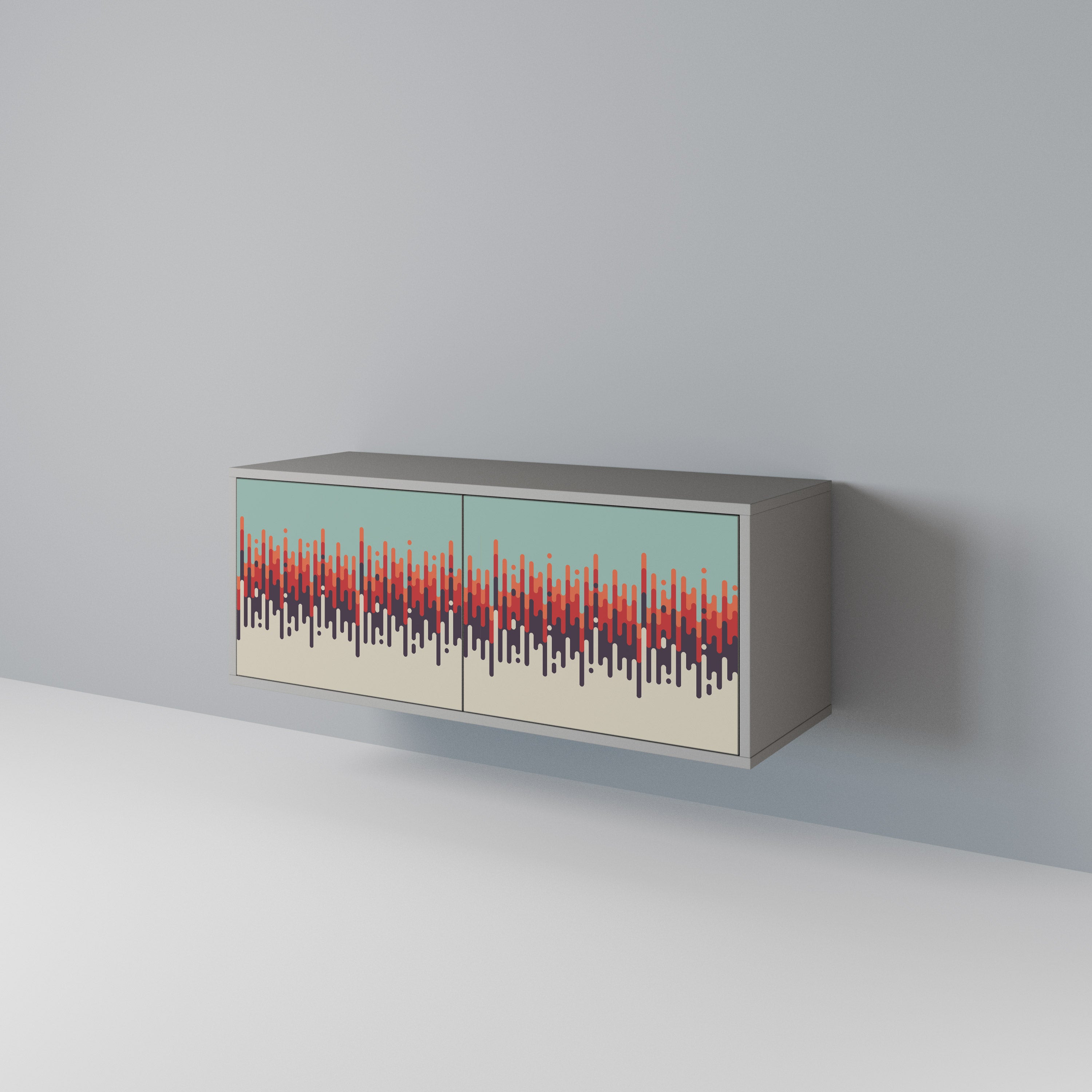CHROMA CONTOURS Kompakt TV-bänk med 2 dörrar
