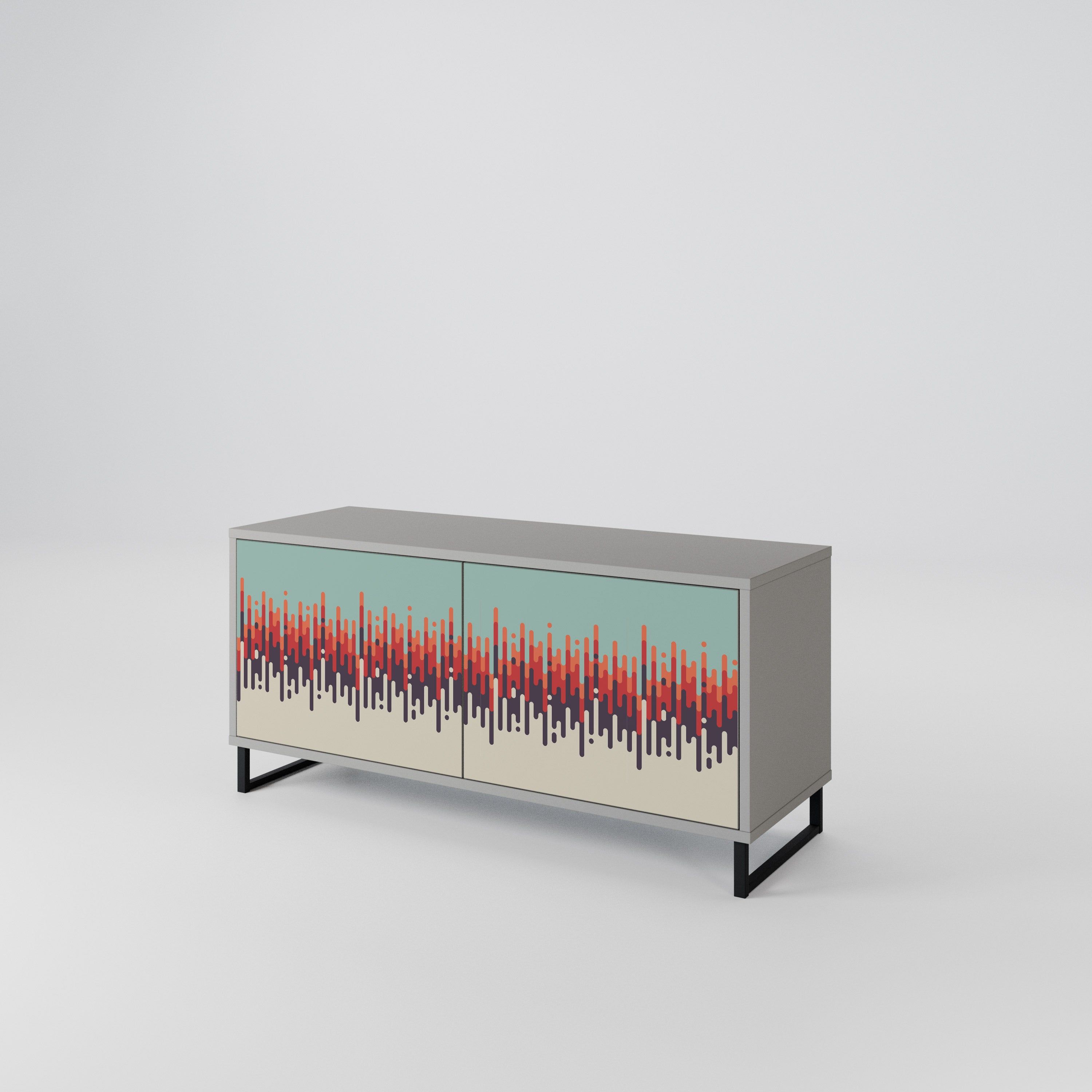 CHROMA CONTOURS Kompakt TV-bänk med 2 dörrar