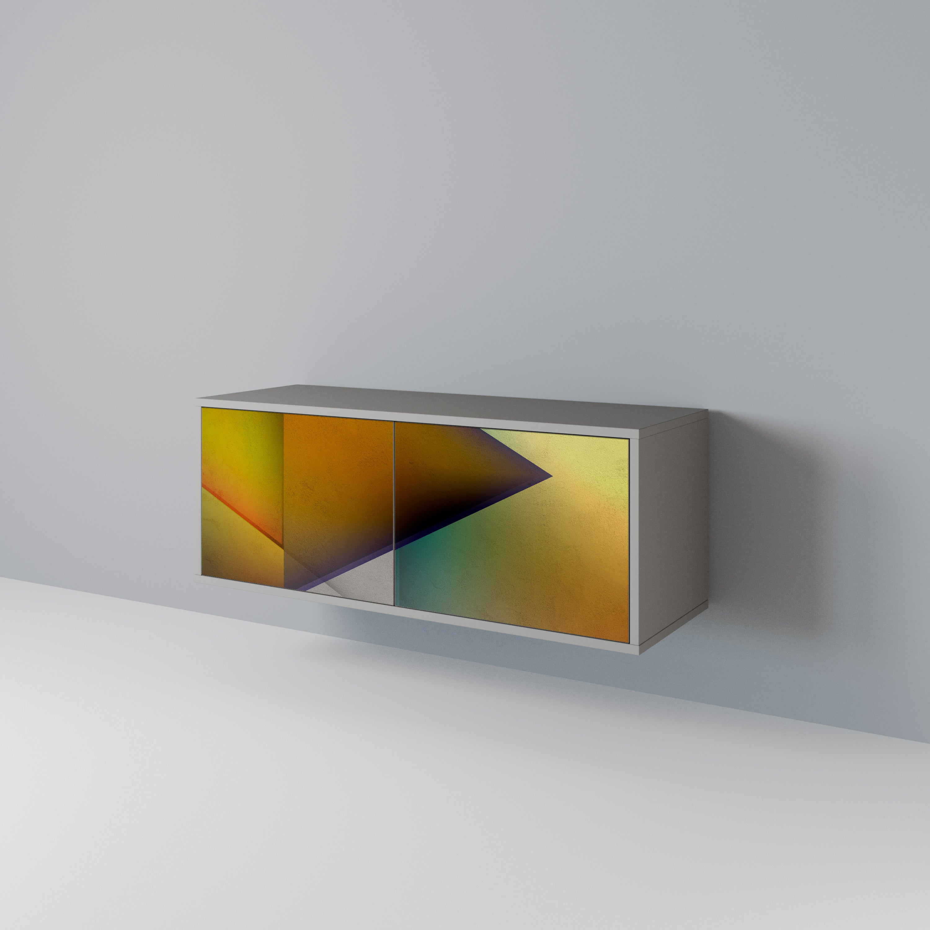 PIERCING SHARPNESS Kompakt TV-bänk med 2 dörrar