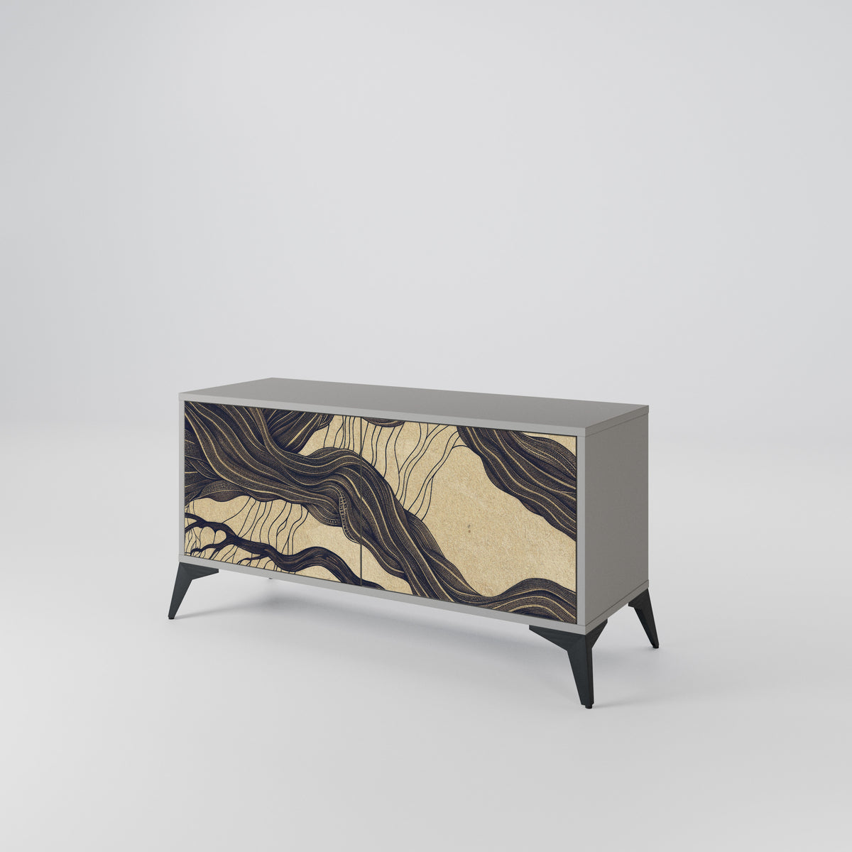 UNIFIED FRAGMENTS Compact 2-Door TV Cabinet