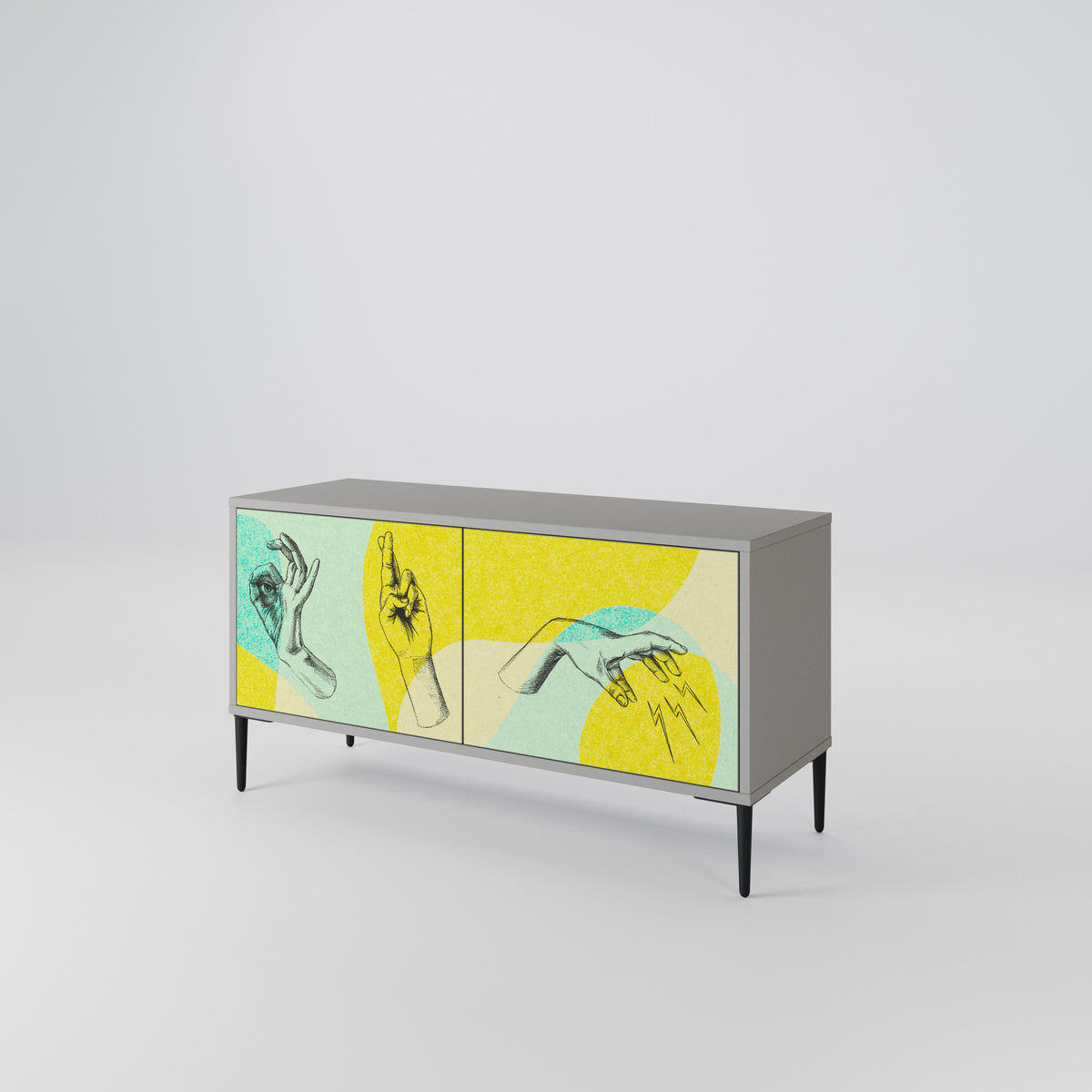 BODY LANGUAGE Compact 2-Door TV Cabinet