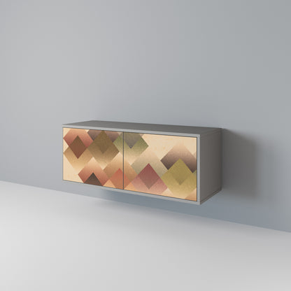 GEOMETRIC FUSION Kompakt TV-bänk med 2 dörrar