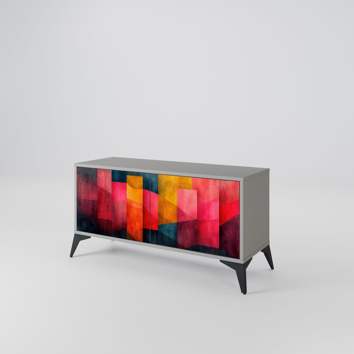 COLORFUL SOUNDS Kompakt TV-bänk med 2 dörrar