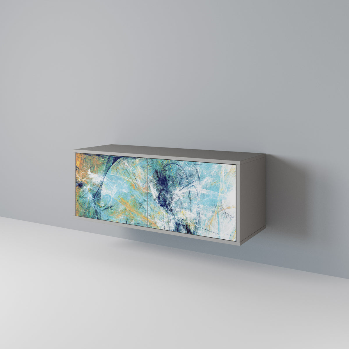 ABSTRACT THOUGHTS Kompakt TV-bänk med 2 dörrar