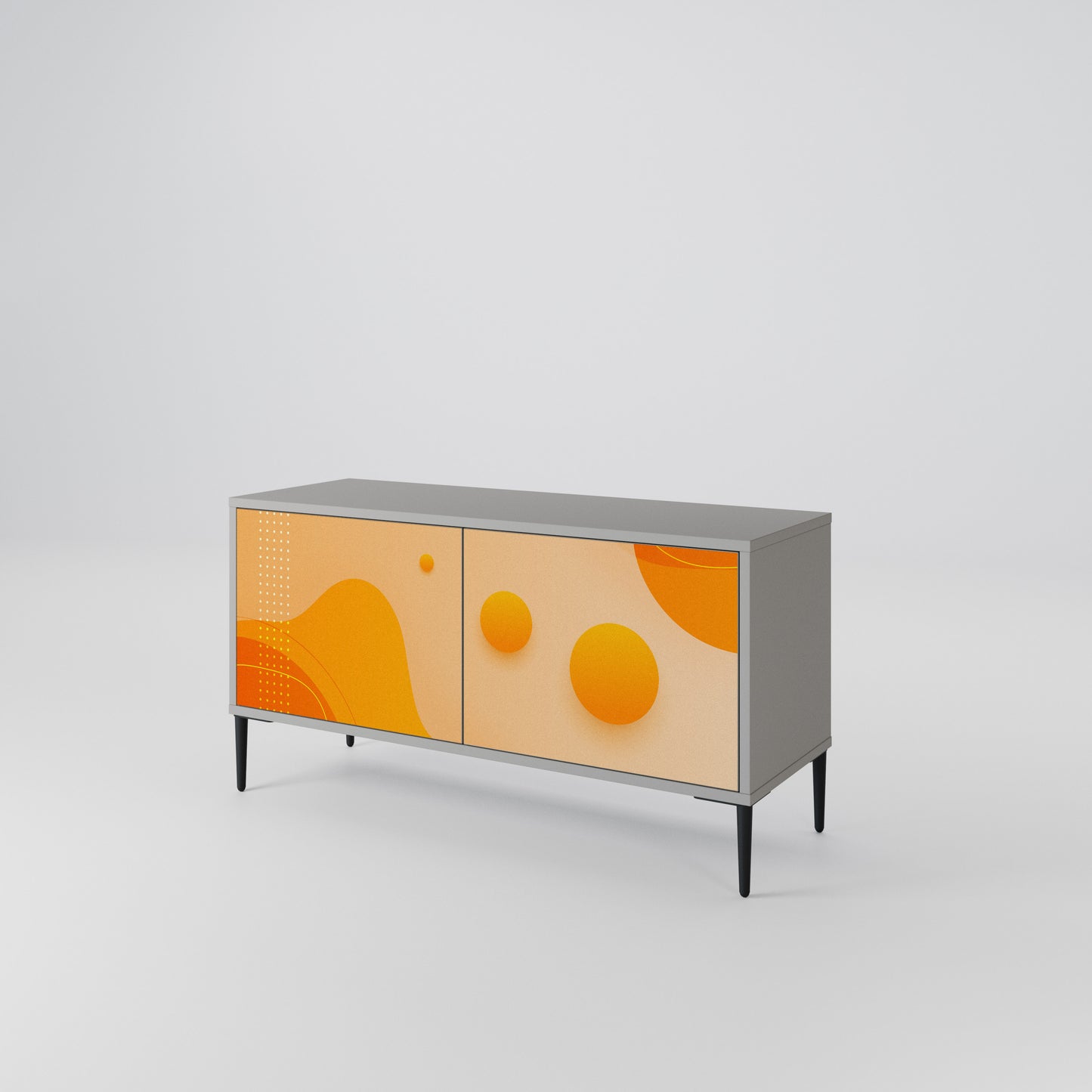 ORANGE ARRANGEMENT Kompakt TV-bänk med 2 dörrar