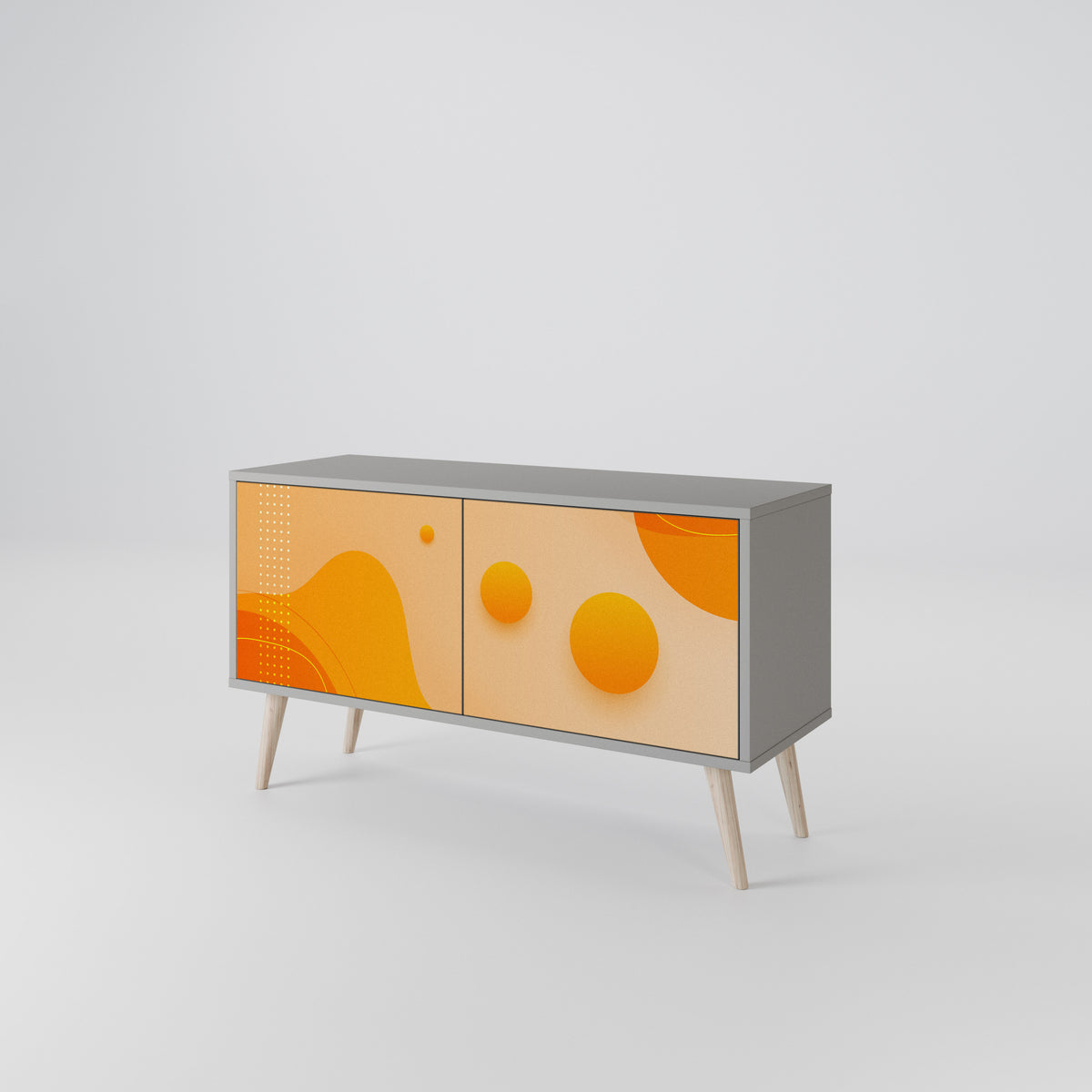 ORANGE ARRANGEMENT Kompakt TV-bänk med 2 dörrar
