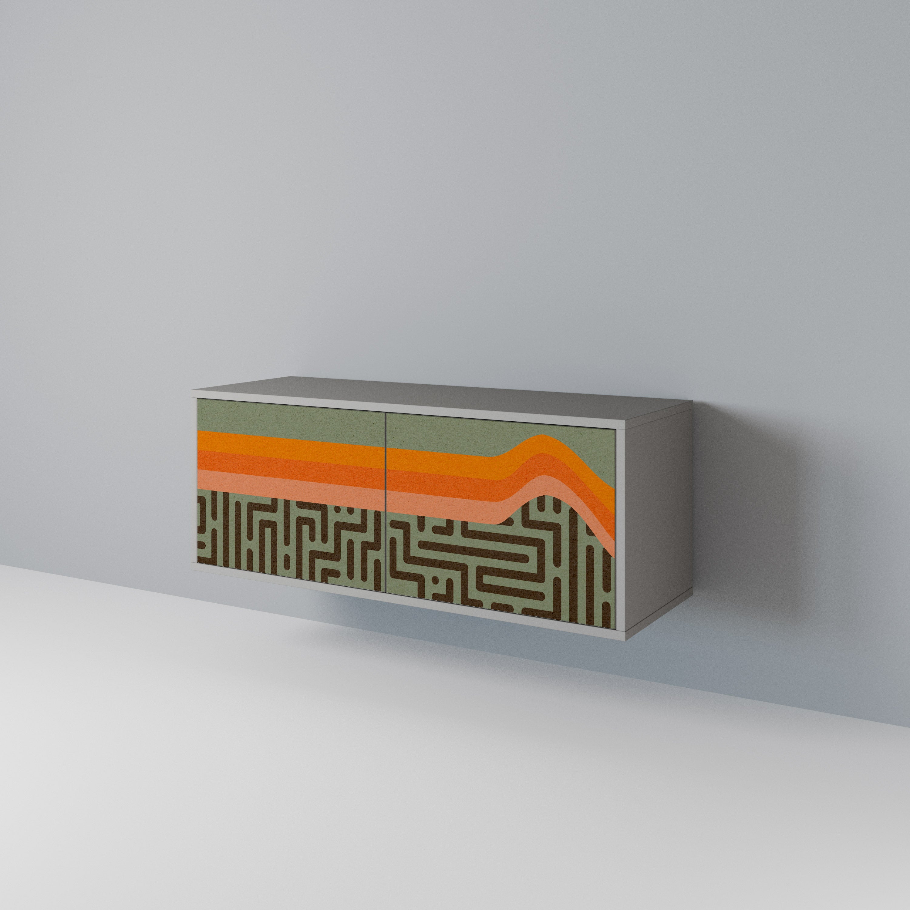 SIMPLE SOLUTIONS Kompakt TV-bänk med 2 dörrar