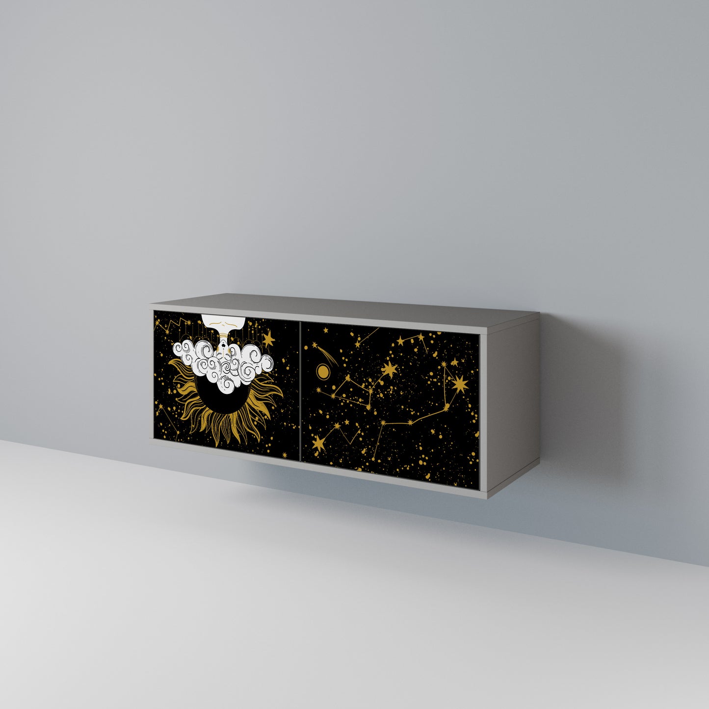 STELLAR CONSTELLATIONS Kompakt TV-bänk med 2 dörrar