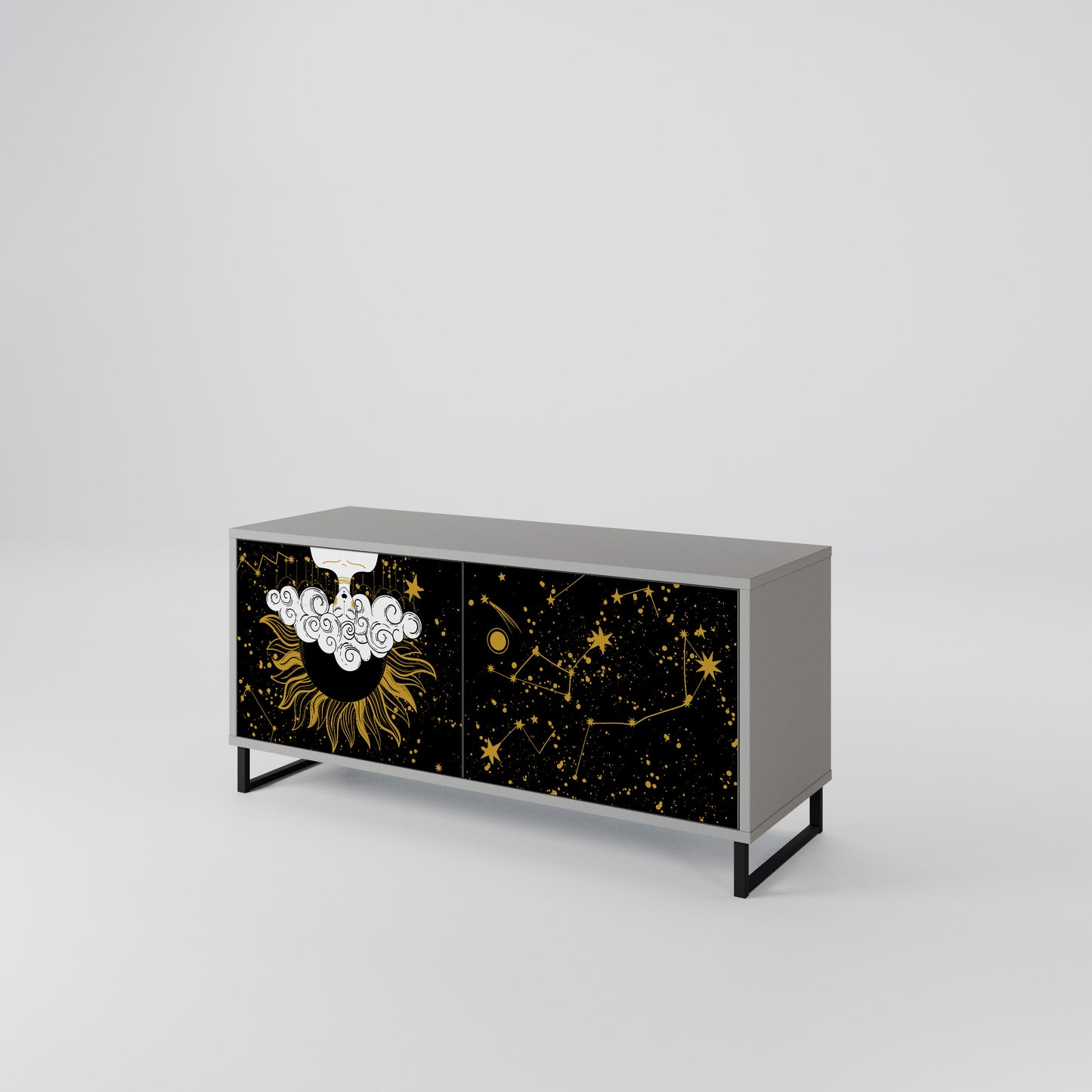 STELLAR CONSTELLATIONS Kompakt TV-bänk med 2 dörrar