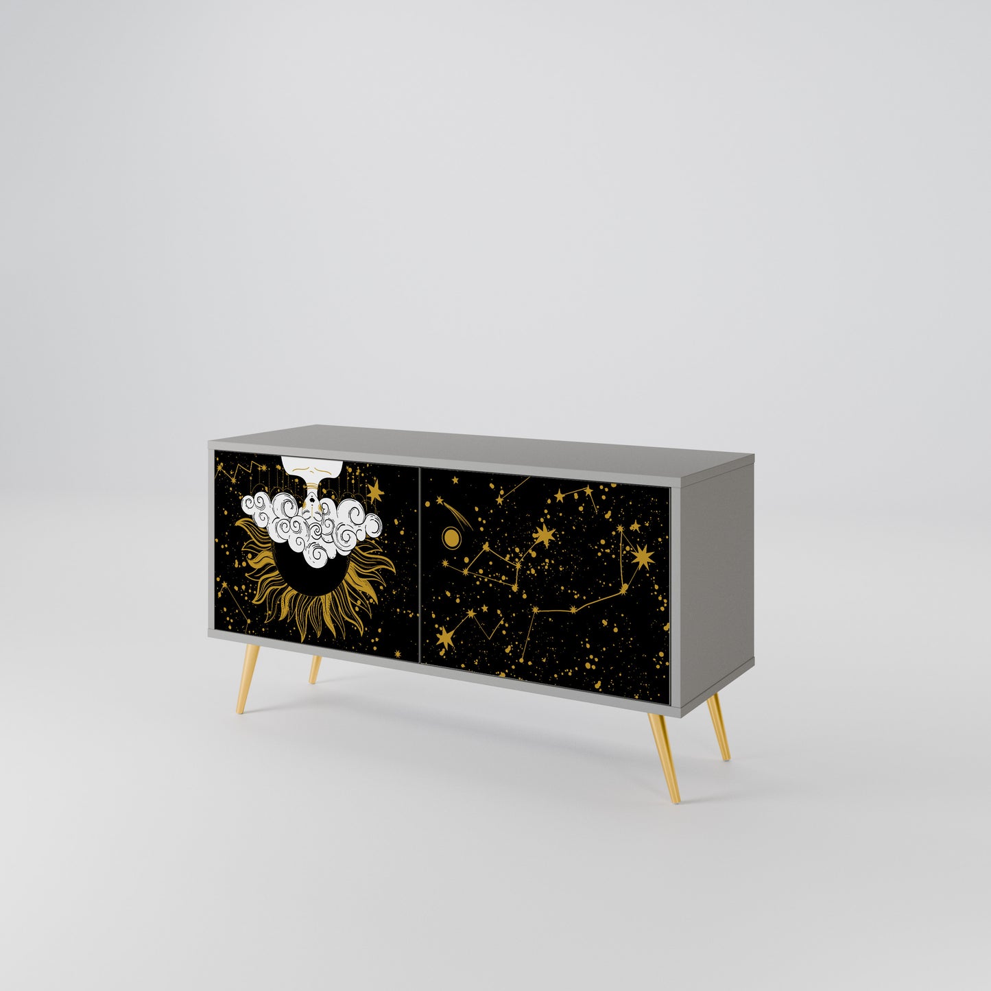 STELLAR CONSTELLATIONS Kompakt TV-bänk med 2 dörrar