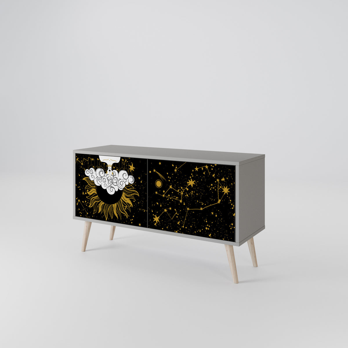 STELLAR CONSTELLATIONS Kompakt TV-bänk med 2 dörrar