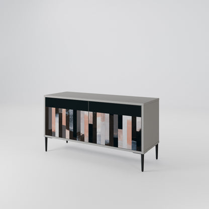 COLLAGE OF RECTANGLES Kompakt TV-bänk med 2 dörrar