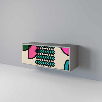 GEOMETRIC RHAPSODY Kompakt TV-bänk med 2 dörrar
