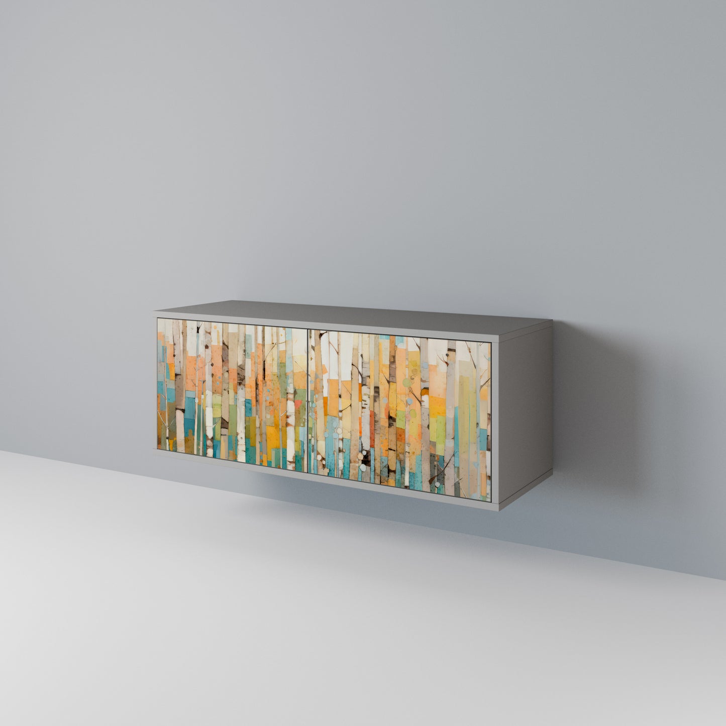 BIRCH KALEIDOSCOPE Kompakt TV-bänk med 2 dörrar
