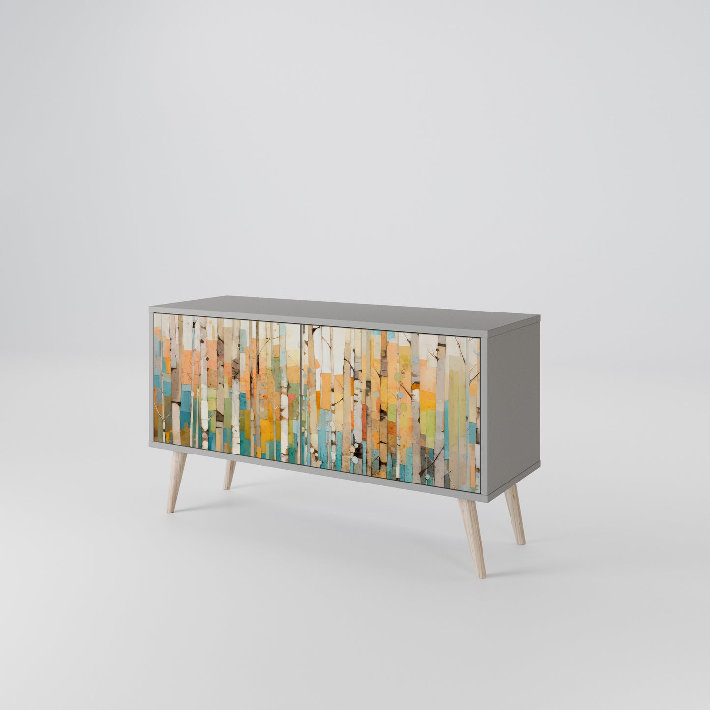 BIRCH KALEIDOSCOPE Kompakt TV-bänk med 2 dörrar