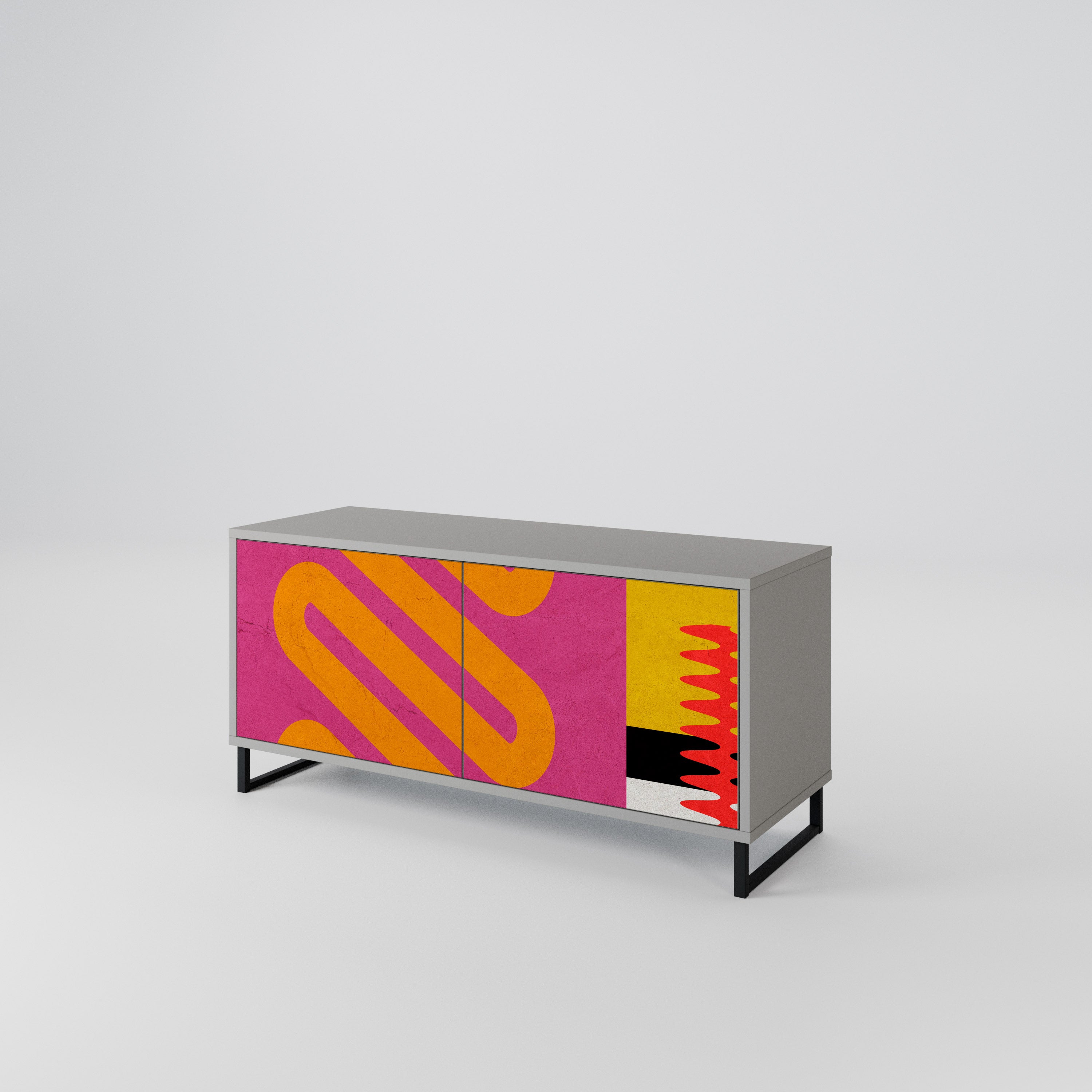 VIVID ART Kompakt TV-bänk med 2 dörrar