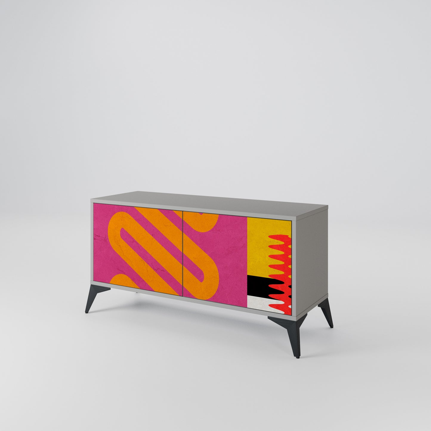 VIVID ART Kompakt TV-bänk med 2 dörrar