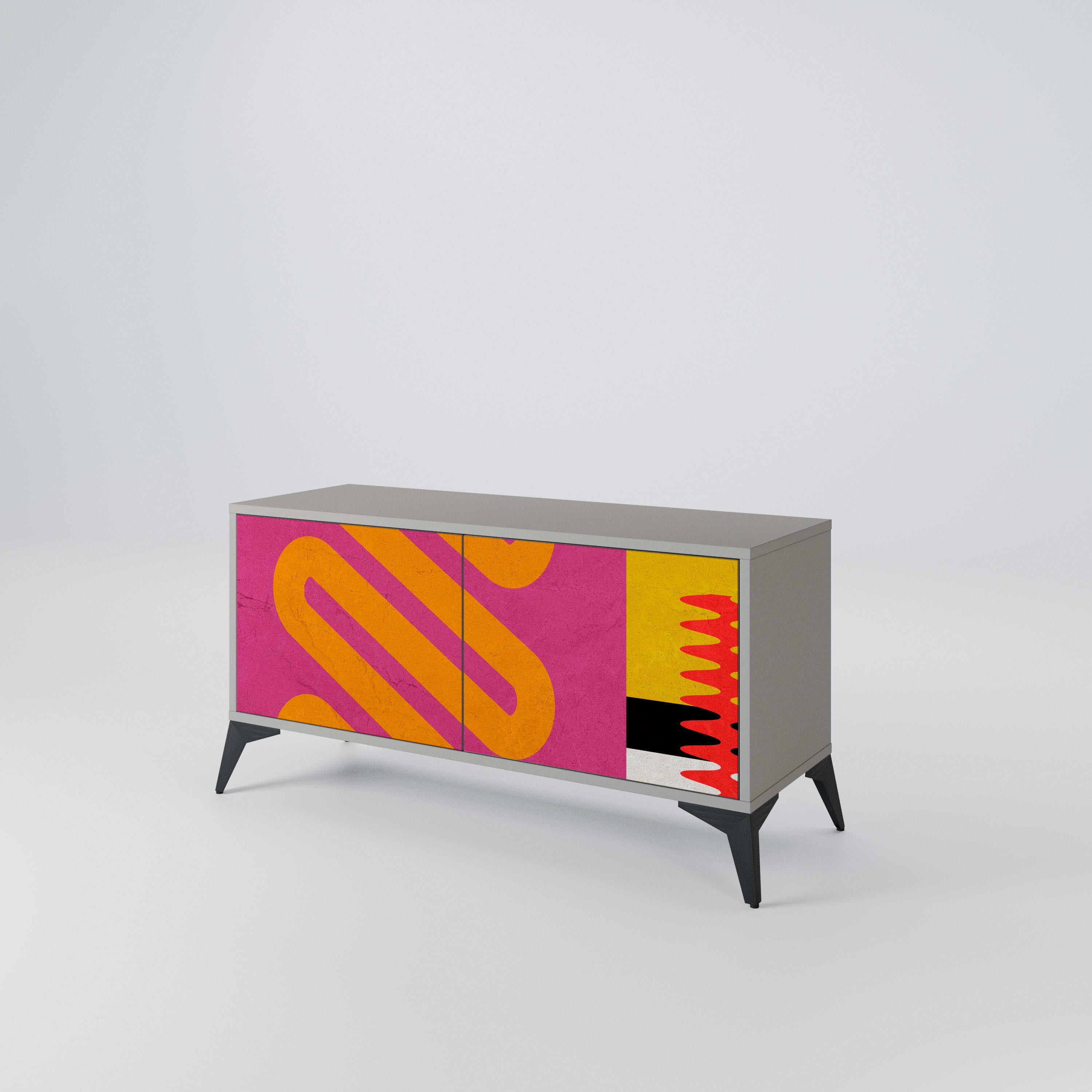 VIVID ART Kompakt TV-bänk med 2 dörrar