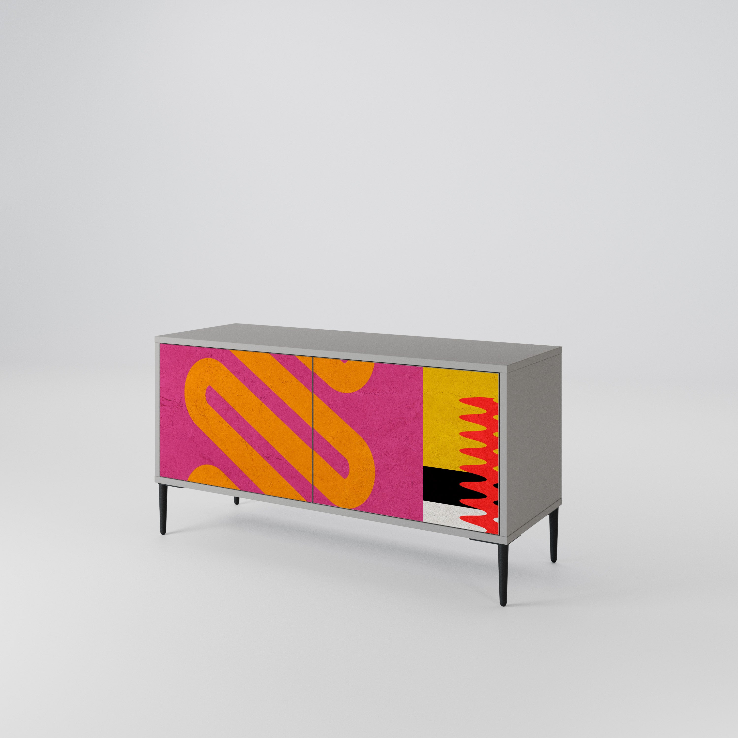 VIVID ART Kompakt TV-bänk med 2 dörrar