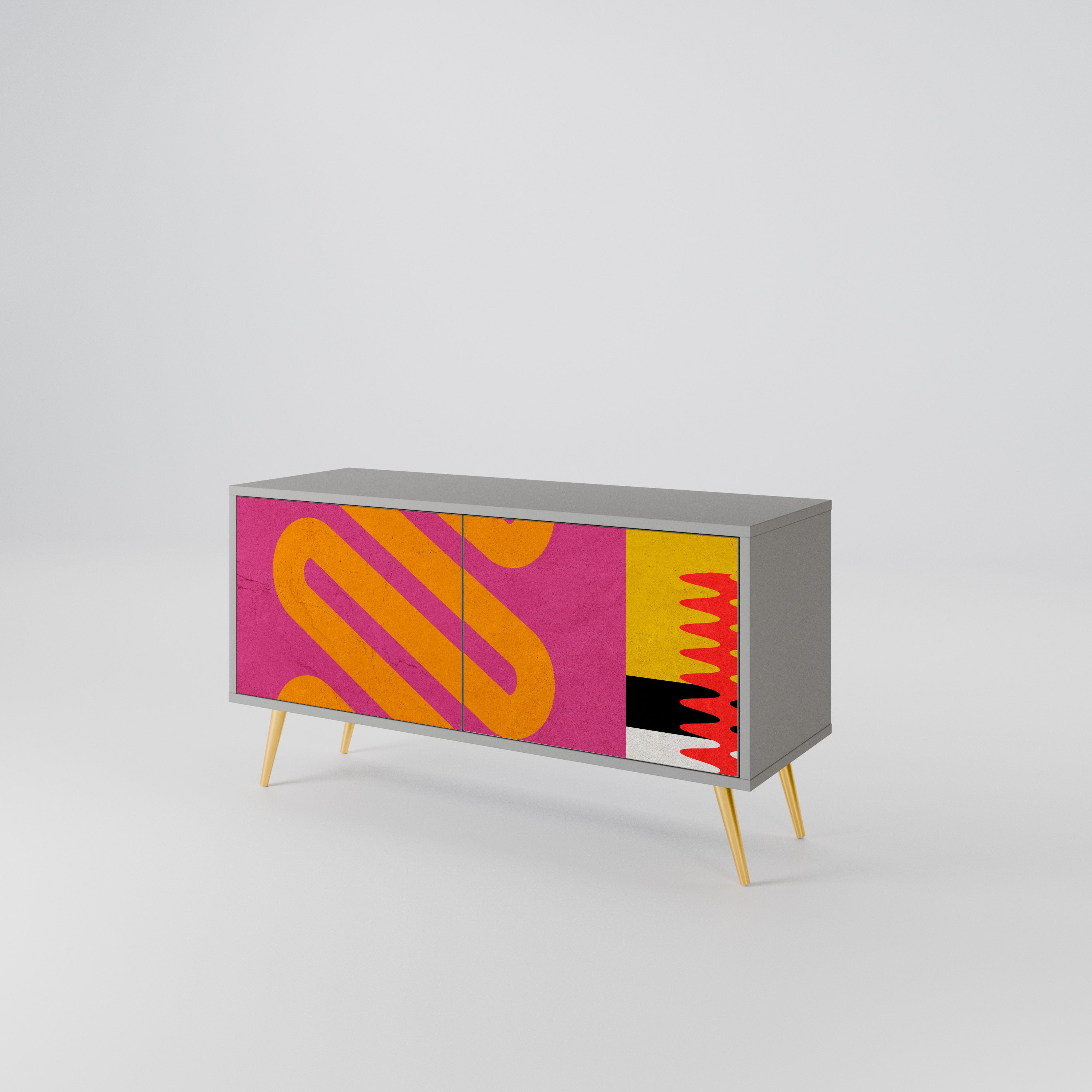 VIVID ART Kompakt TV-bänk med 2 dörrar