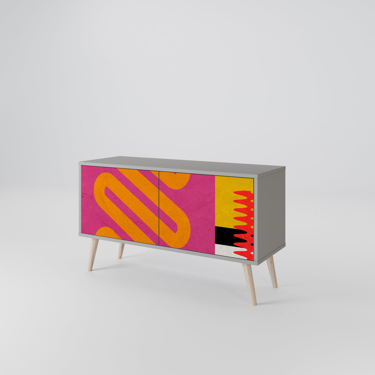 VIVID ART Kompakt TV-bänk med 2 dörrar