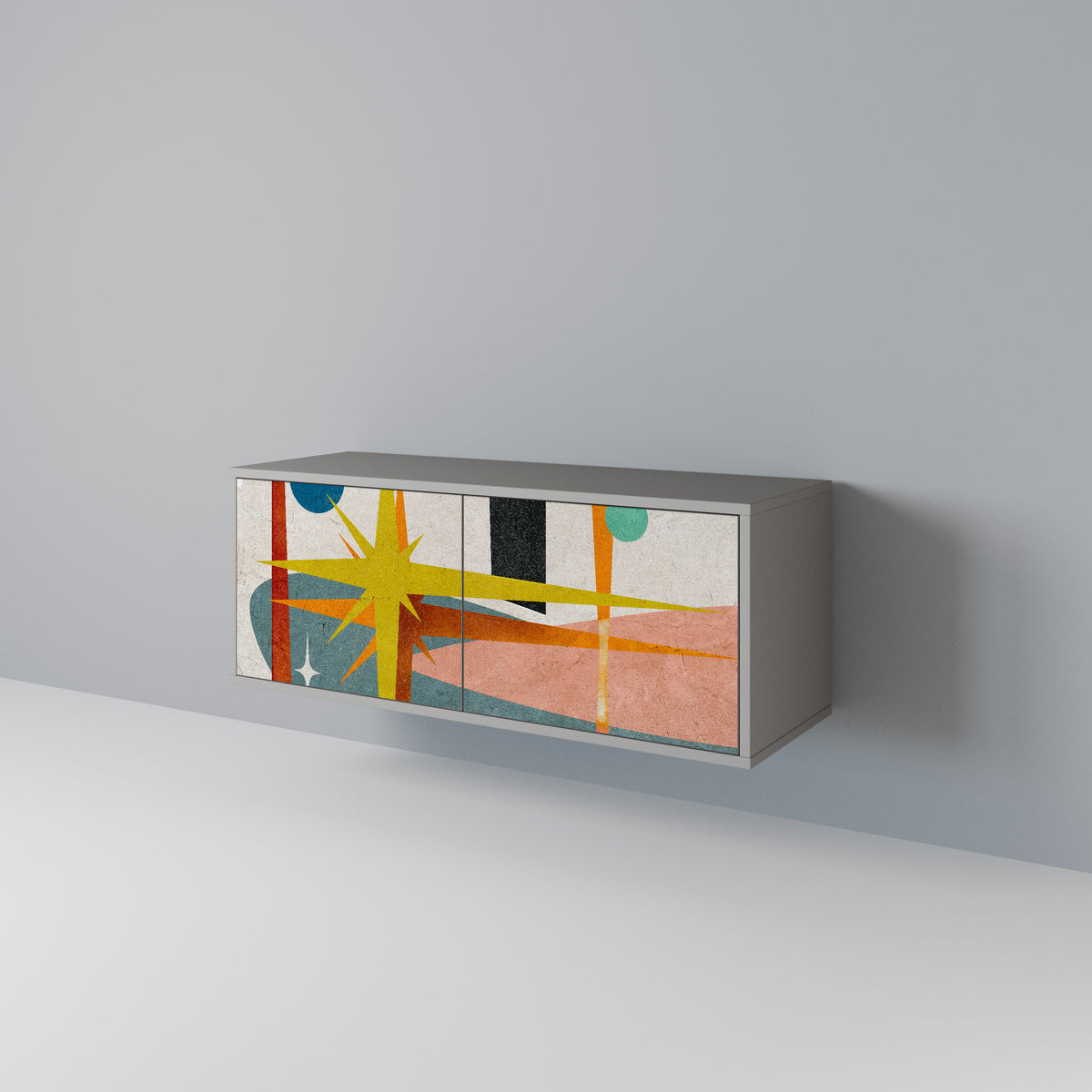 INTERSTELLAR VIBES Kompakt TV-bänk med 2 dörrar