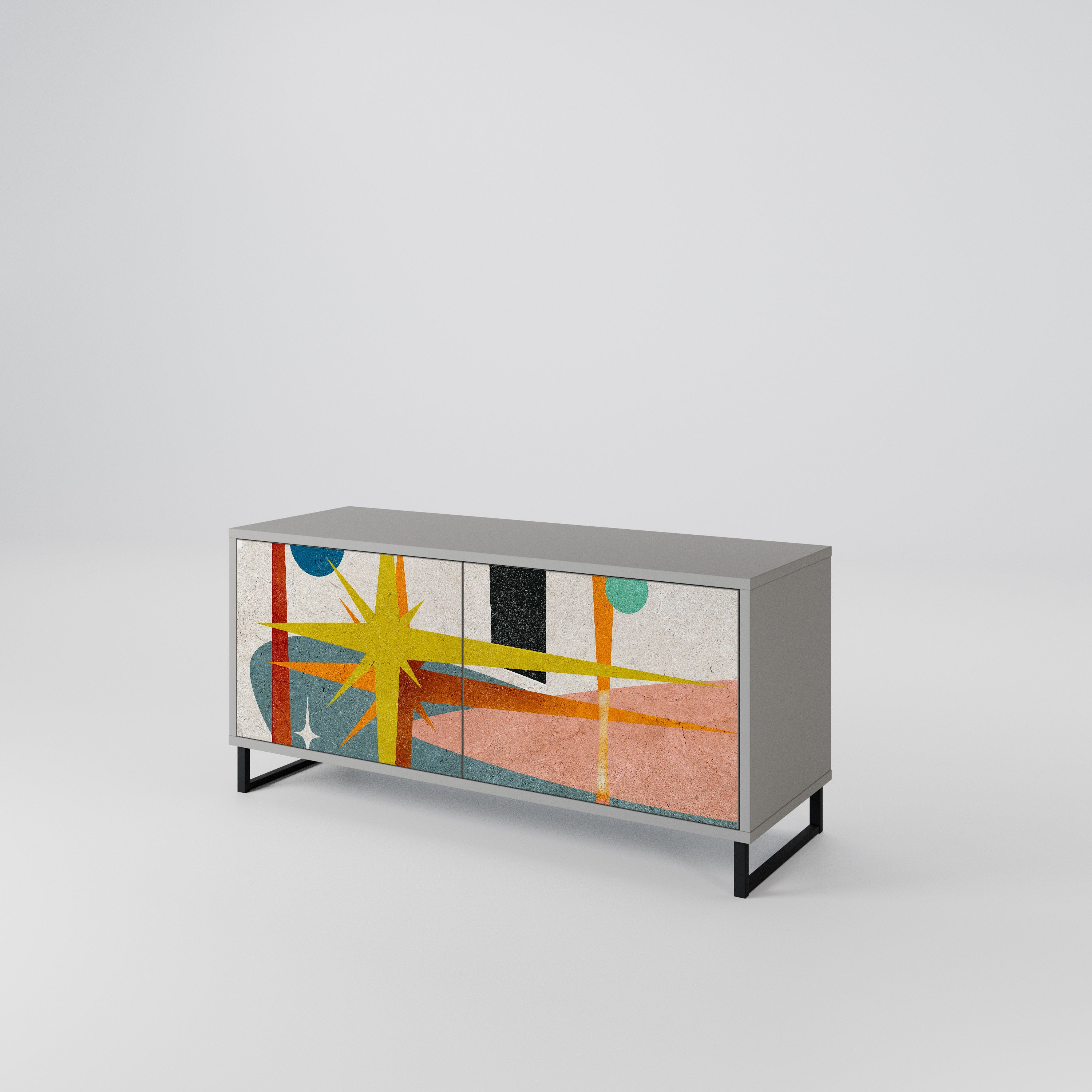 INTERSTELLAR VIBES Kompakt TV-bänk med 2 dörrar