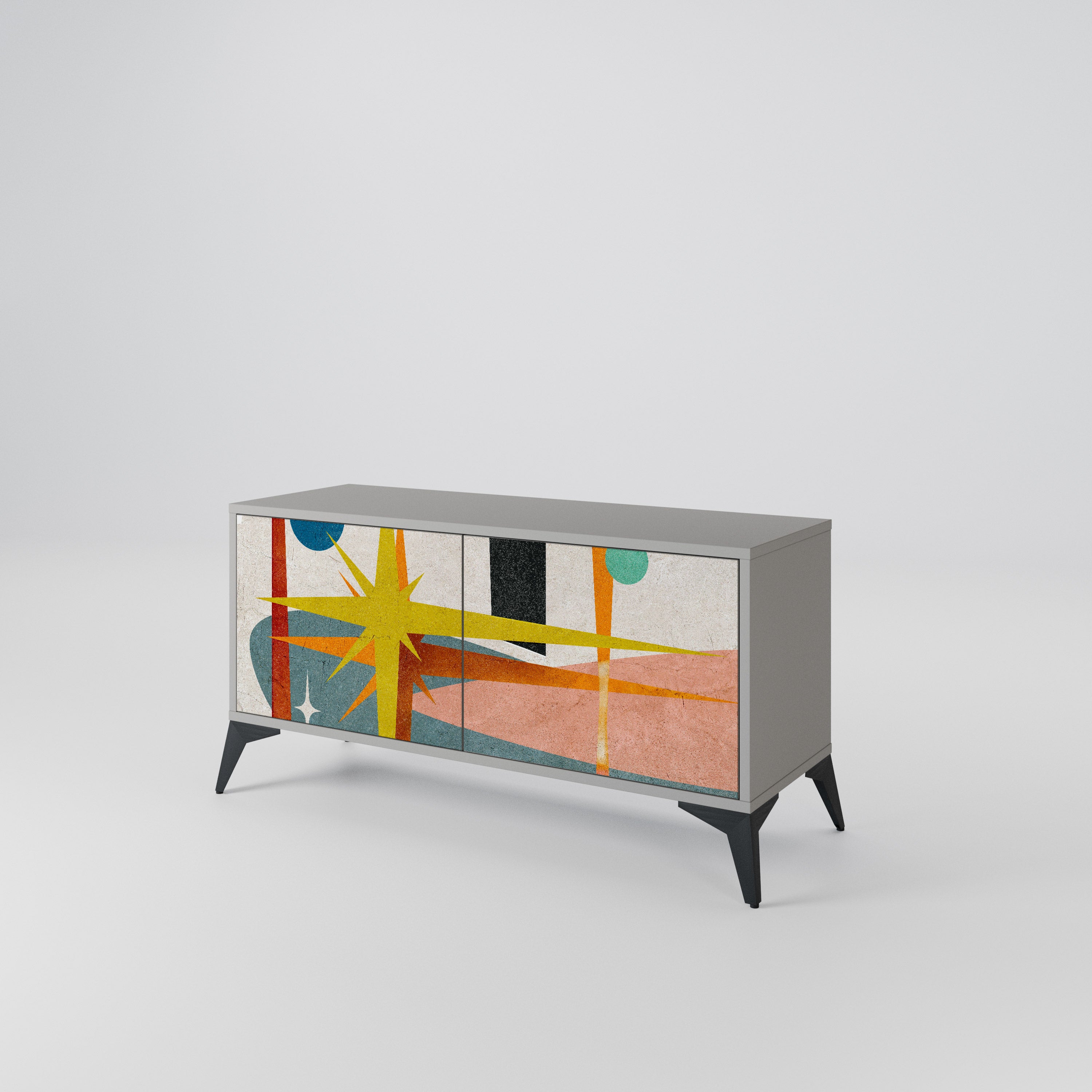 INTERSTELLAR VIBES Kompakt TV-bänk med 2 dörrar