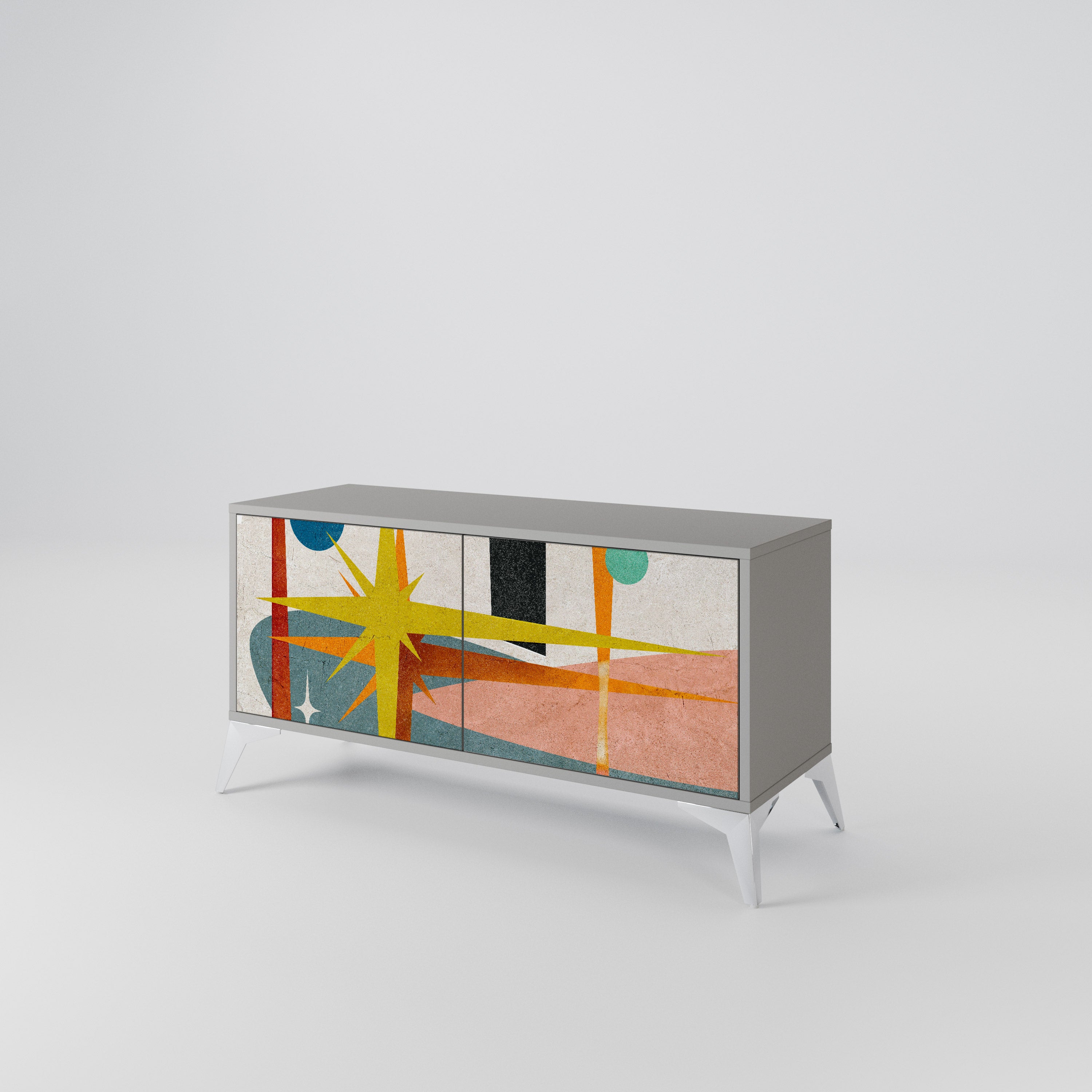 INTERSTELLAR VIBES Kompakt TV-bänk med 2 dörrar