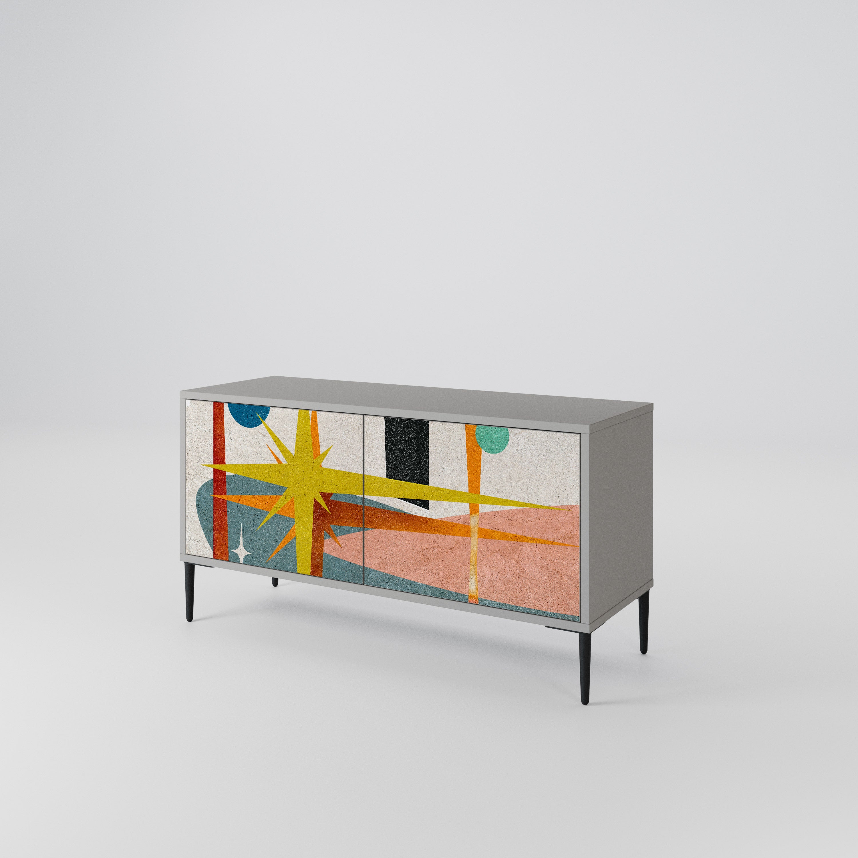 INTERSTELLAR VIBES Kompakt TV-bänk med 2 dörrar