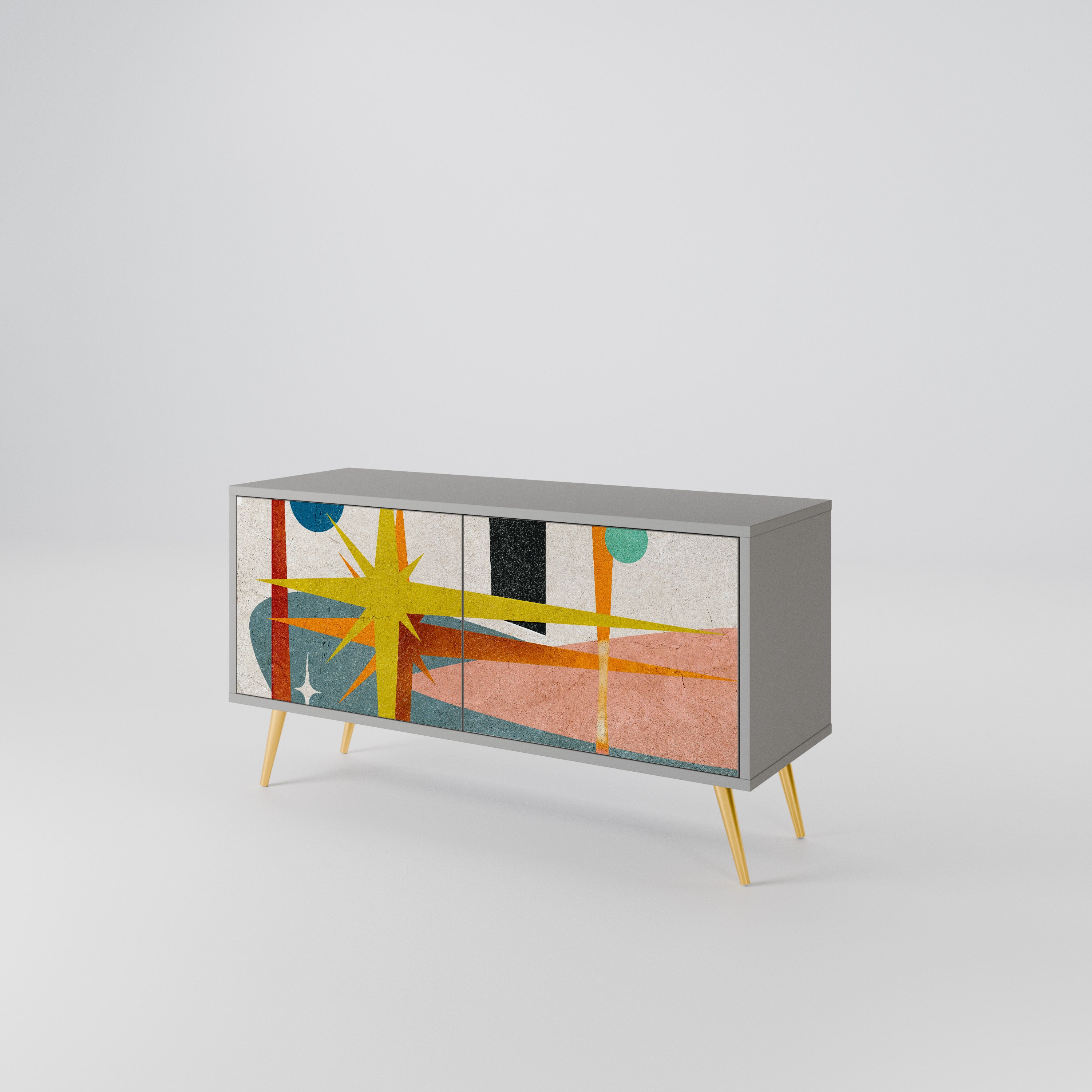 INTERSTELLAR VIBES Kompakt TV-bänk med 2 dörrar