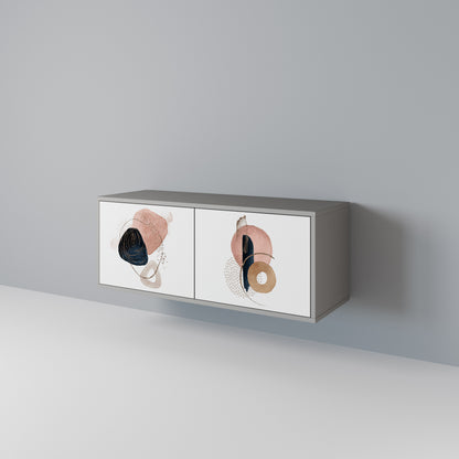 COLORFUL SHAPES Kompakt TV-bänk med 2 dörrar
