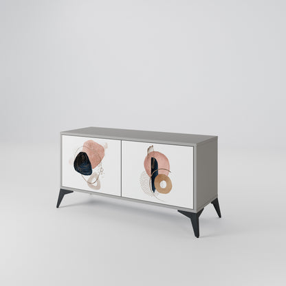 COLORFUL SHAPES Kompakt TV-bänk med 2 dörrar