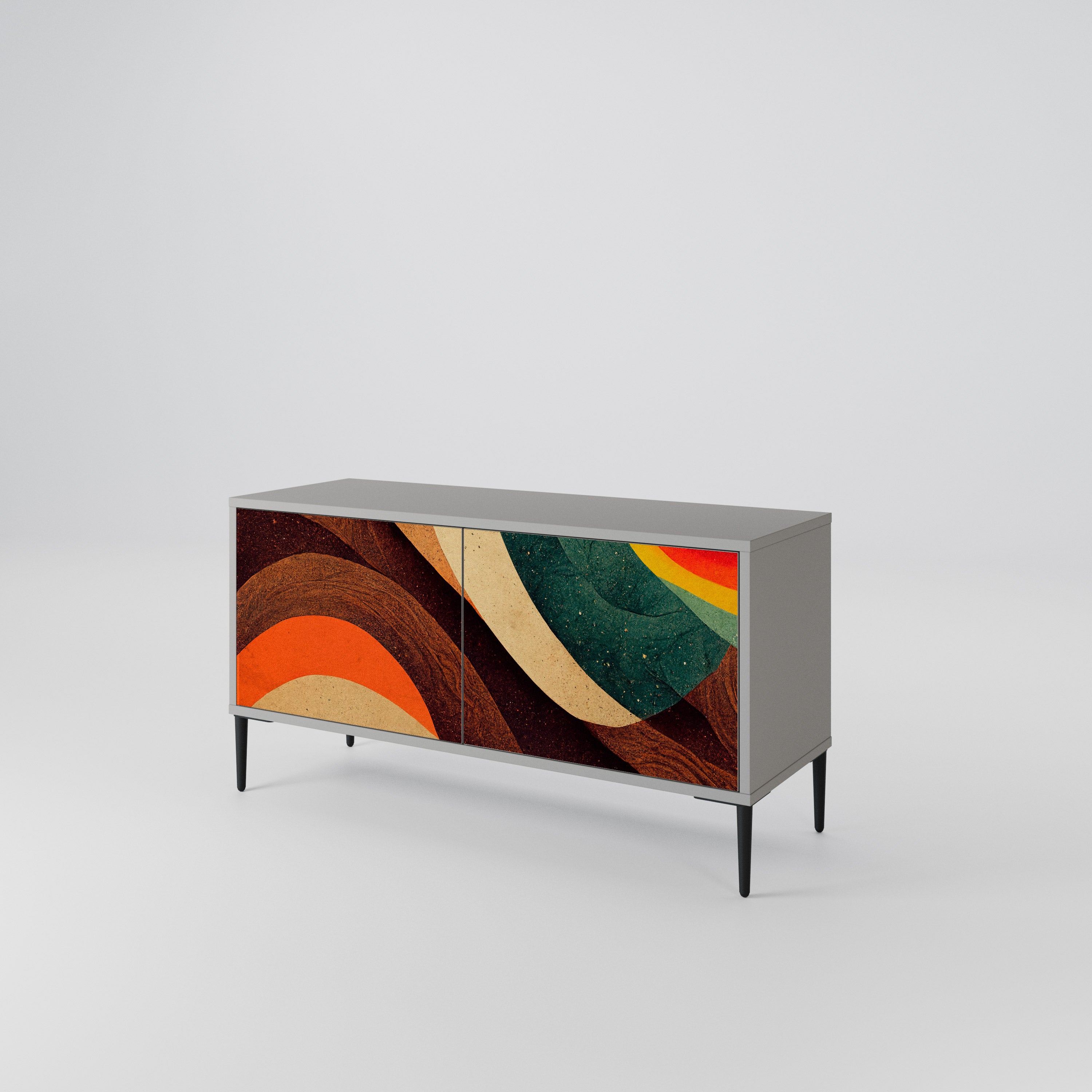 COLORFUL STRANDS Compact 2-Door TV Cabinet