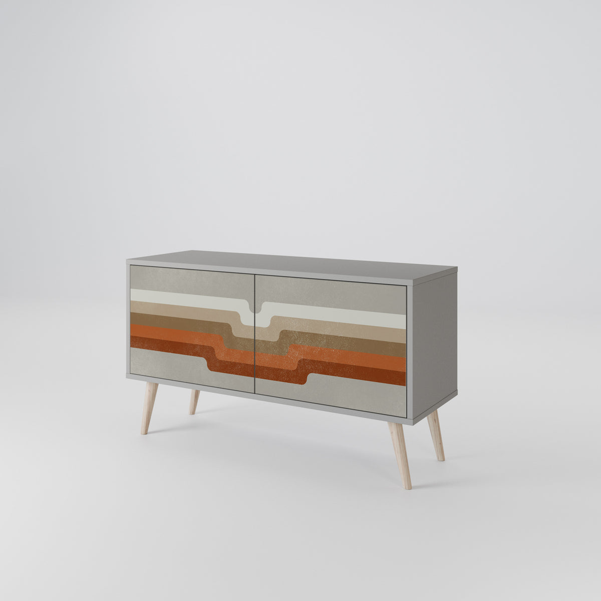 PECULIAR TRAIL Compact 2-Door TV Cabinet