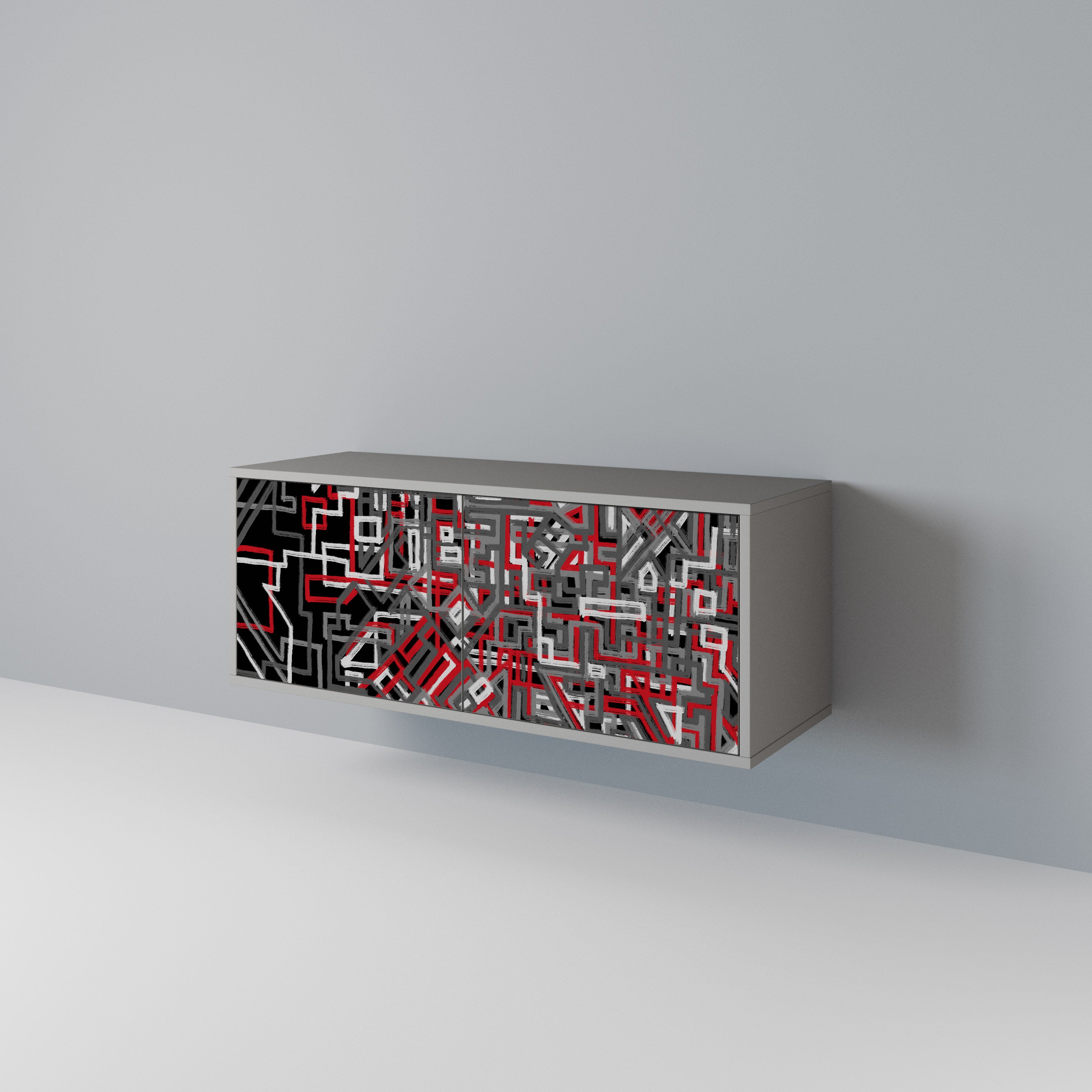 BROKEN LINES Compact 2-Door TV Cabinet