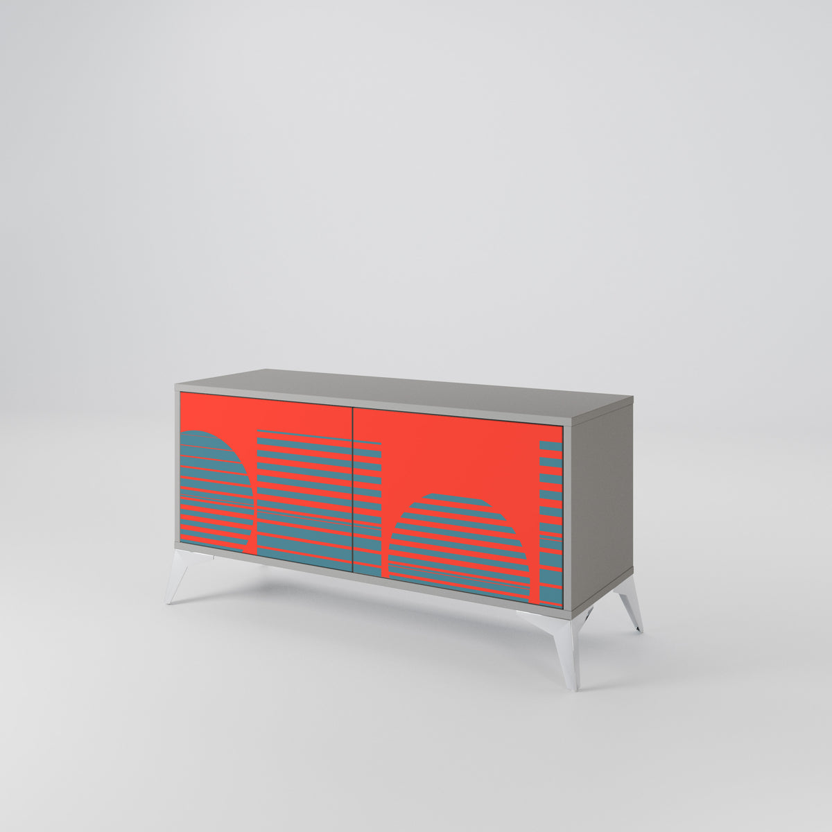 RISING GEOMETRY STARS Compact 2-Door TV Cabinet