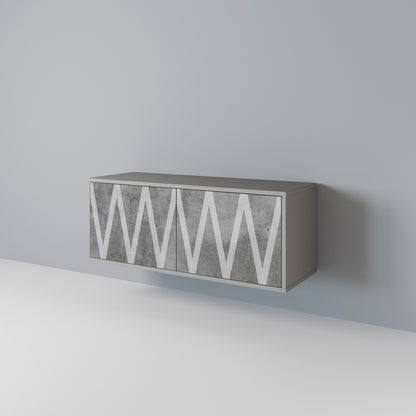 SOLID ZIG ZAG Kompakt TV-bänk med 2 dörrar