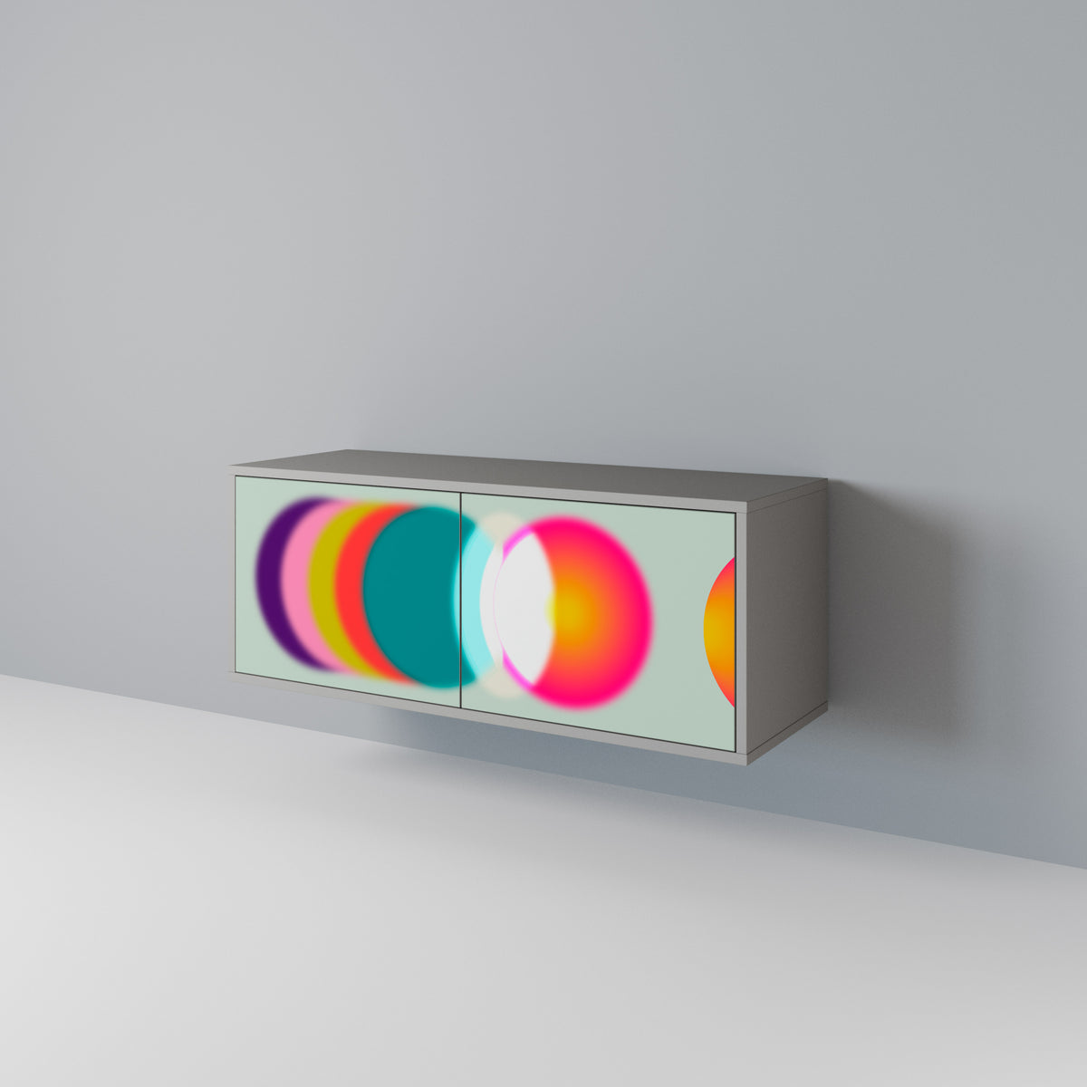 SYMPHONY OF COLORS Kompakt TV-bänk med 2 dörrar