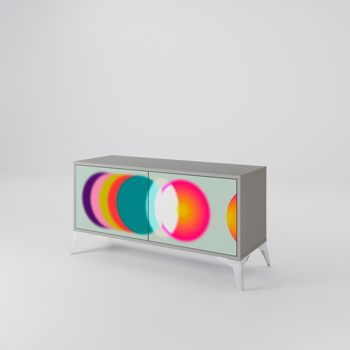 SYMPHONY OF COLORS Kompakt TV-bänk med 2 dörrar