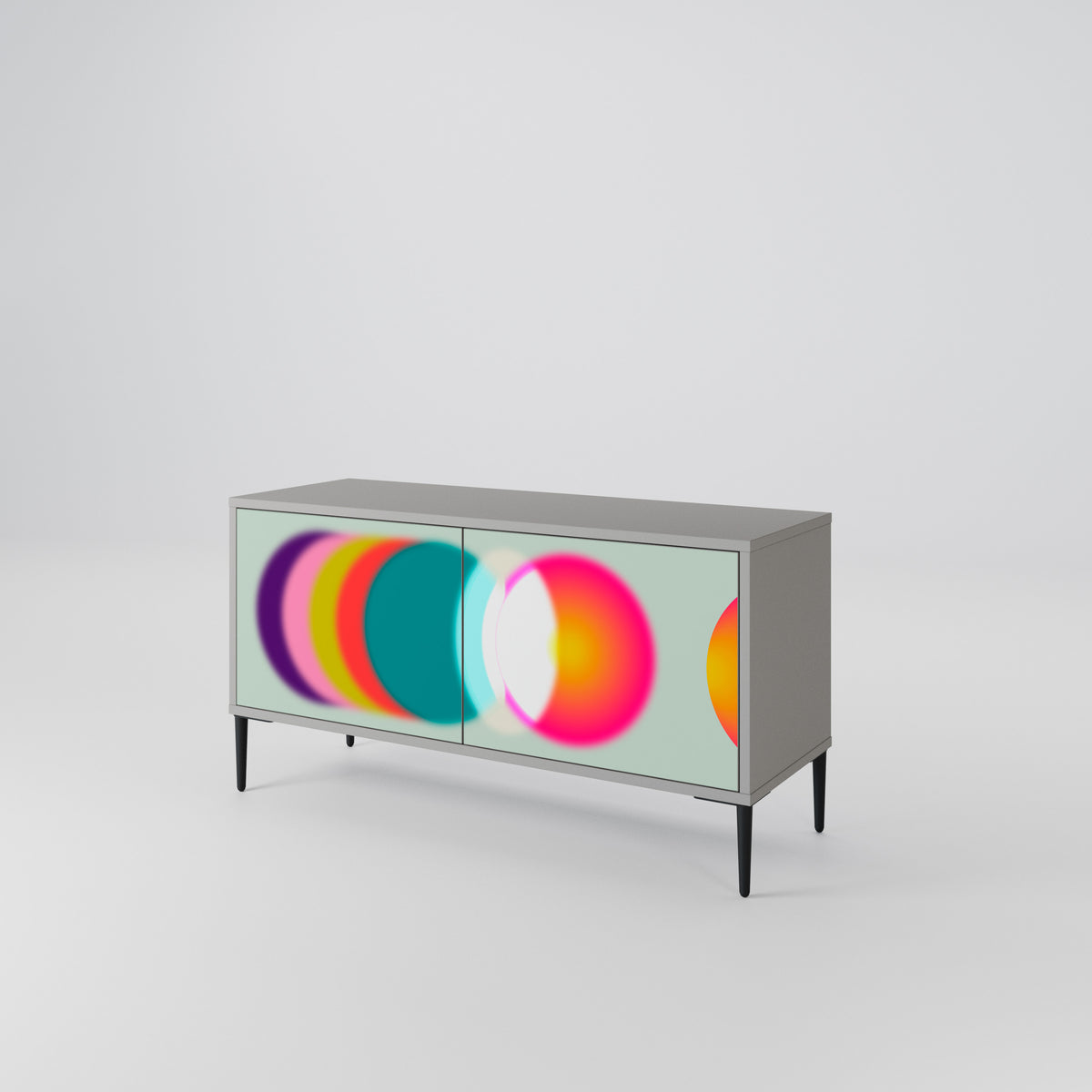 SYMPHONY OF COLORS Kompakt TV-bänk med 2 dörrar
