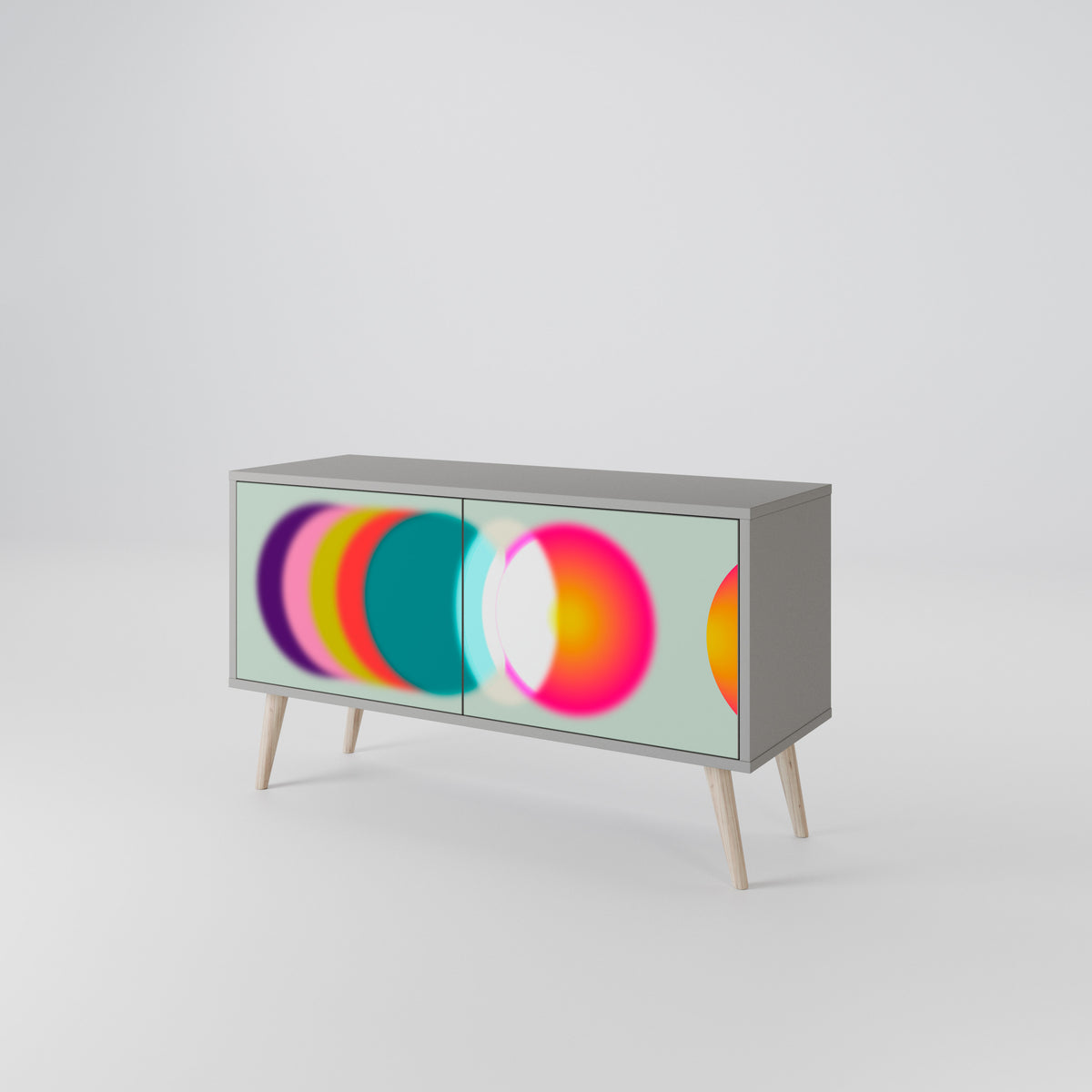 SYMPHONY OF COLORS Kompakt TV-bänk med 2 dörrar