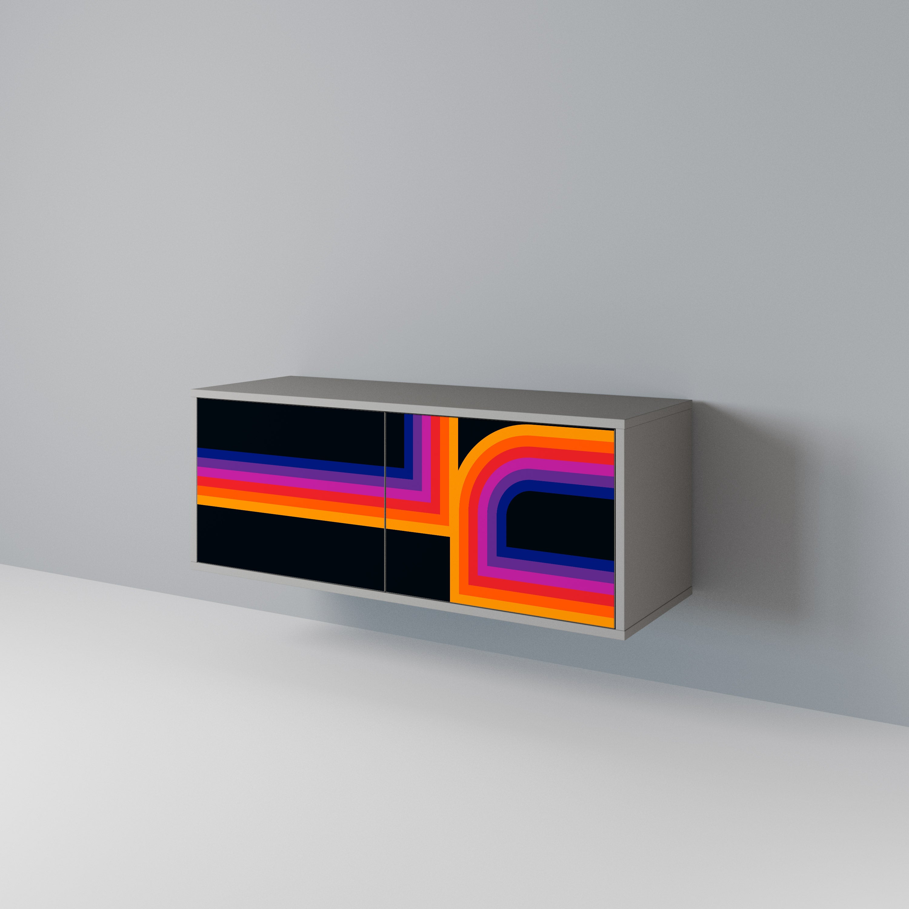 BLINDED BY THE LIGHTS Compact 2-Door TV Cabinet