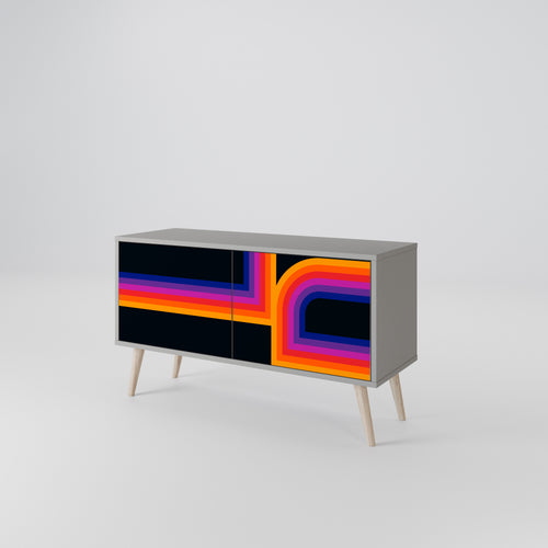 BLINDED BY THE LIGHTS Kompakt TV-skåp med 2 dörrar