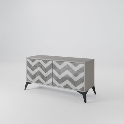 TOUGH ZIG ZAG Kompakt TV-bänk med 2 dörrar